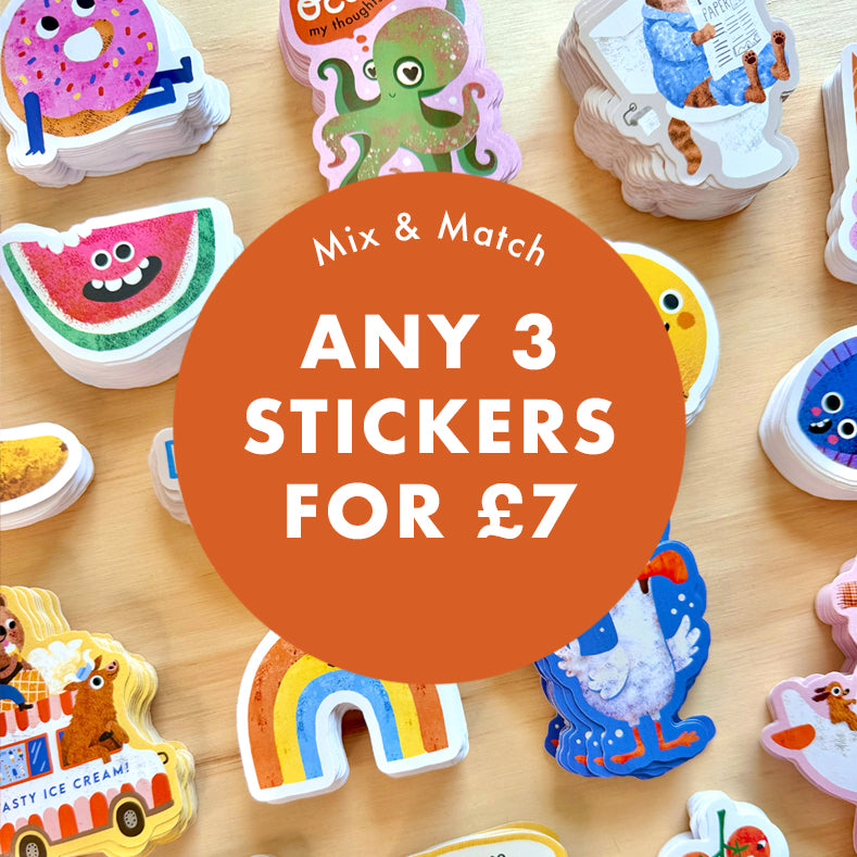 Bundle of 3 Stickers - Mix & Match