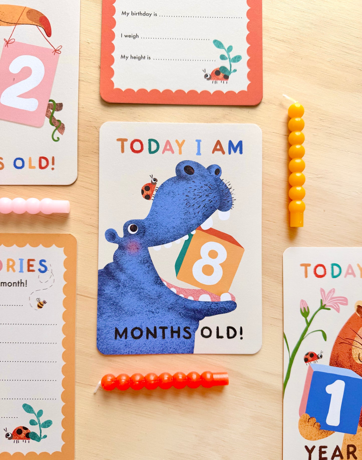 Baby Milestone Cards | Animal Themed Keepsake Cards