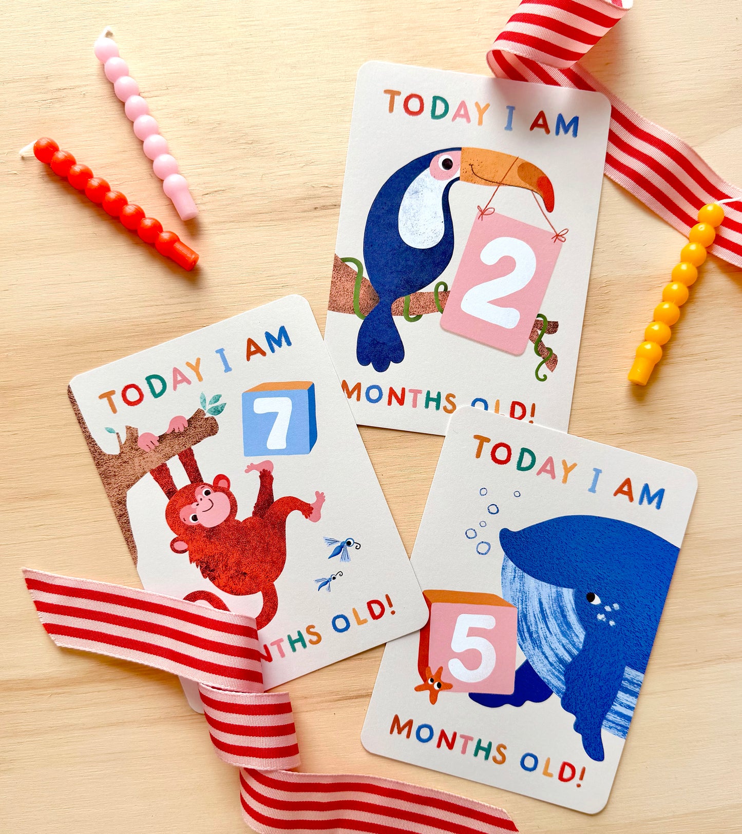 Baby Milestone Cards | Animal Themed Keepsake Cards