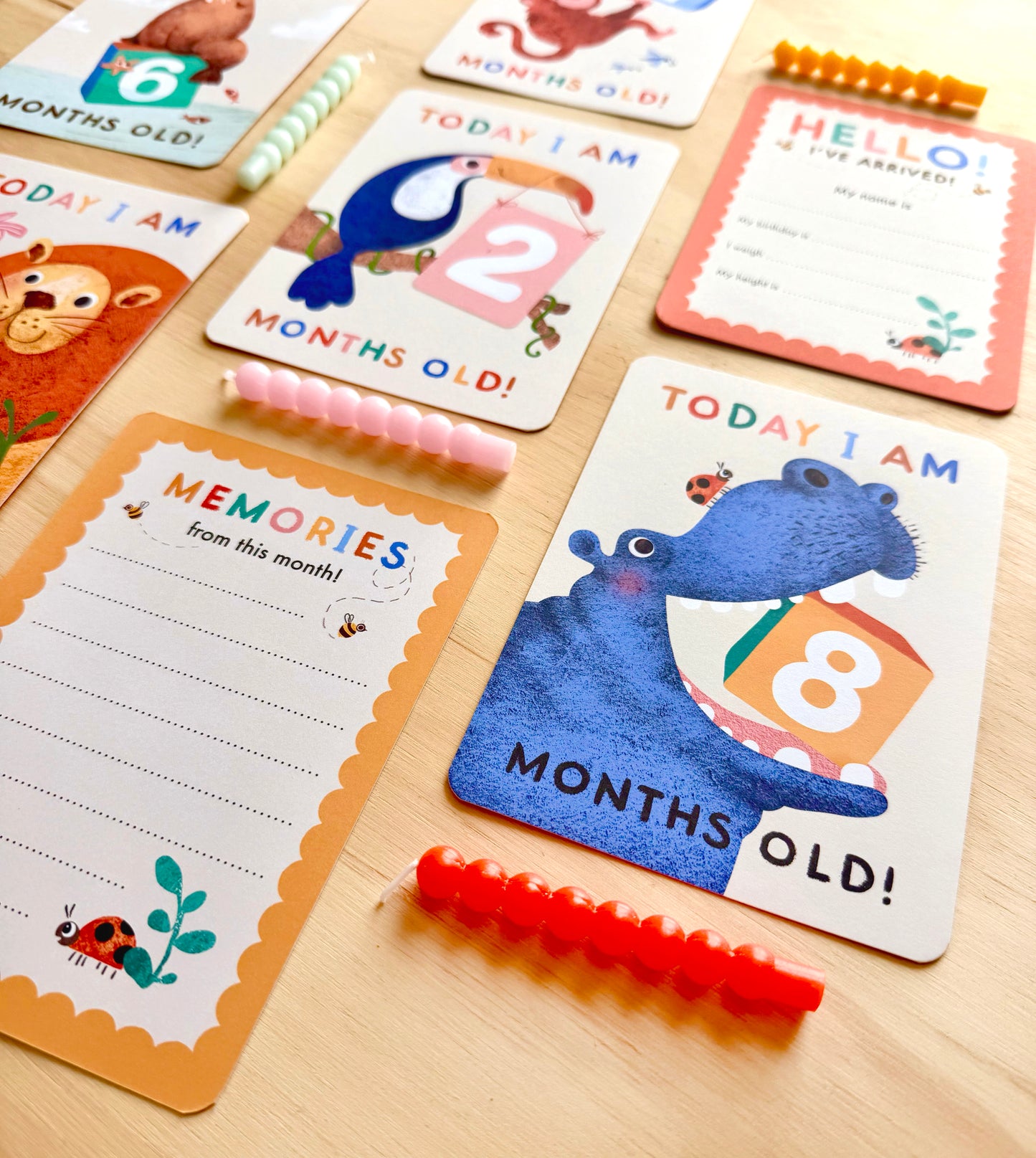 Baby Milestone Cards | Animal Themed Keepsake Cards