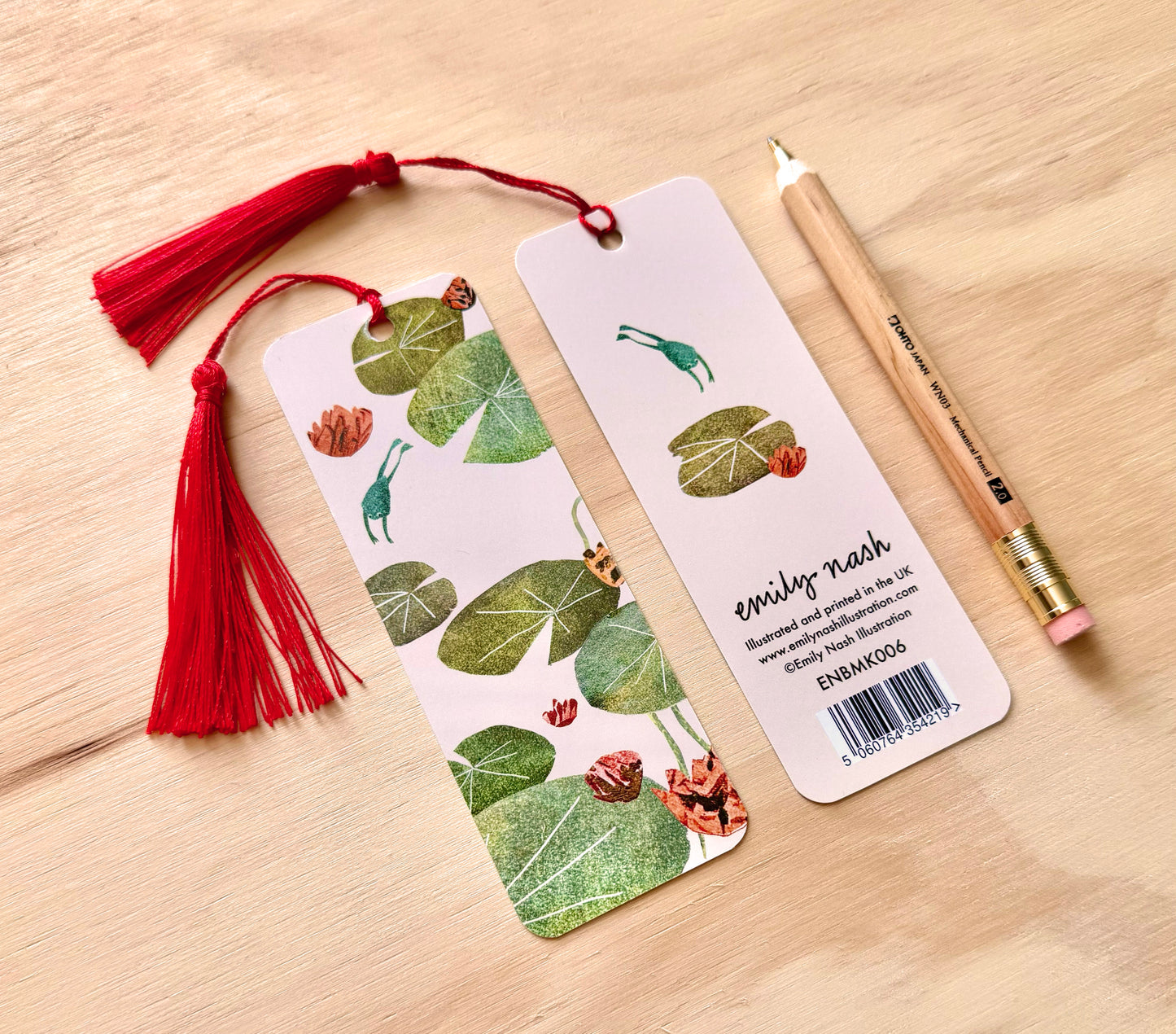 Lily Pad Bookmark with Tassel
