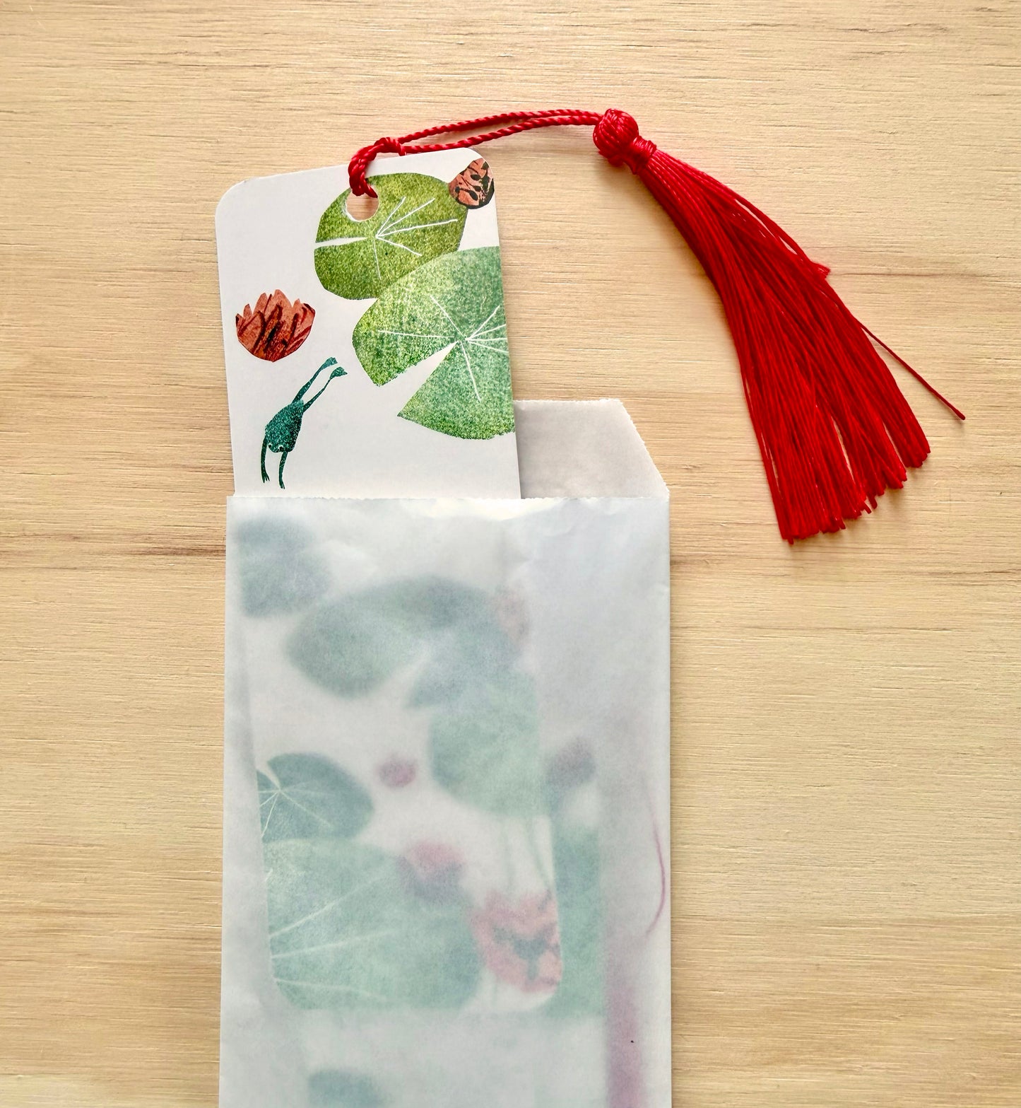 Lily Pad Bookmark with Tassel