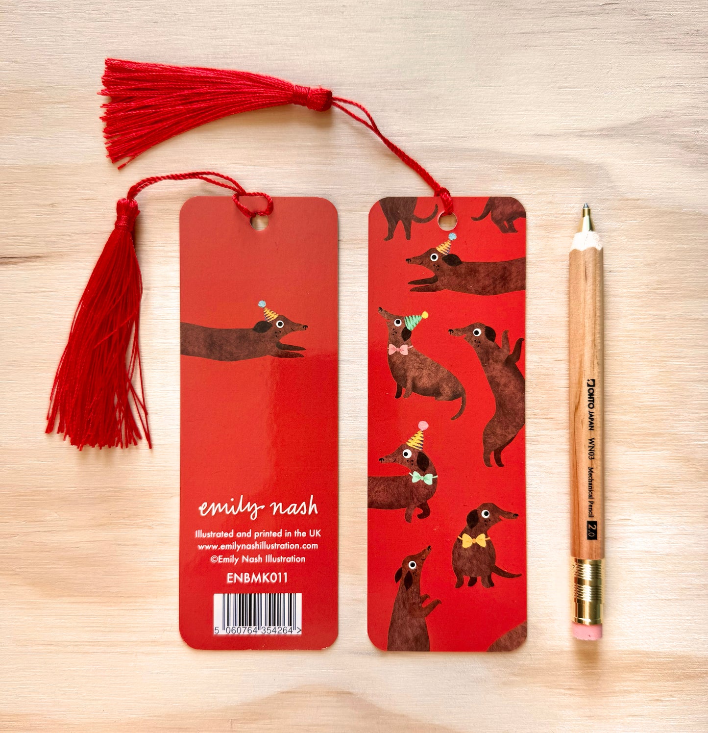Sausage Dog Bookmark with Tassel