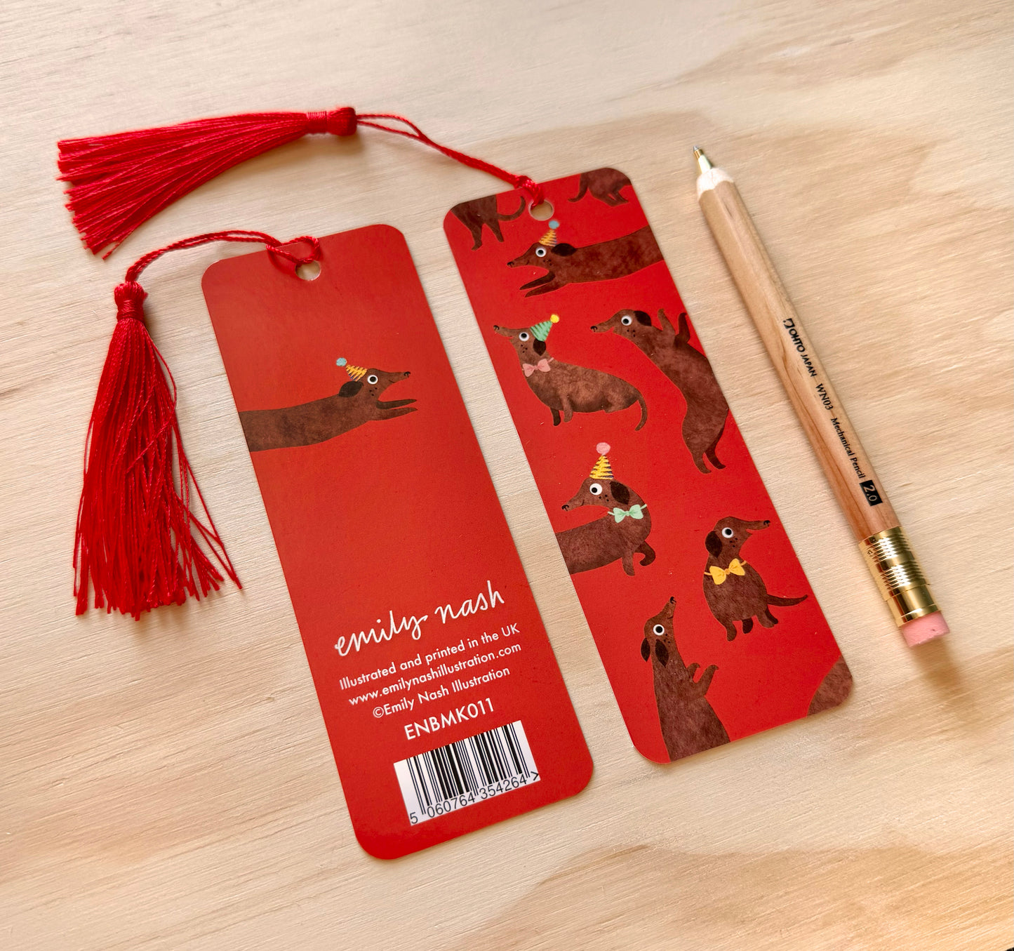 Sausage Dog Bookmark with Tassel