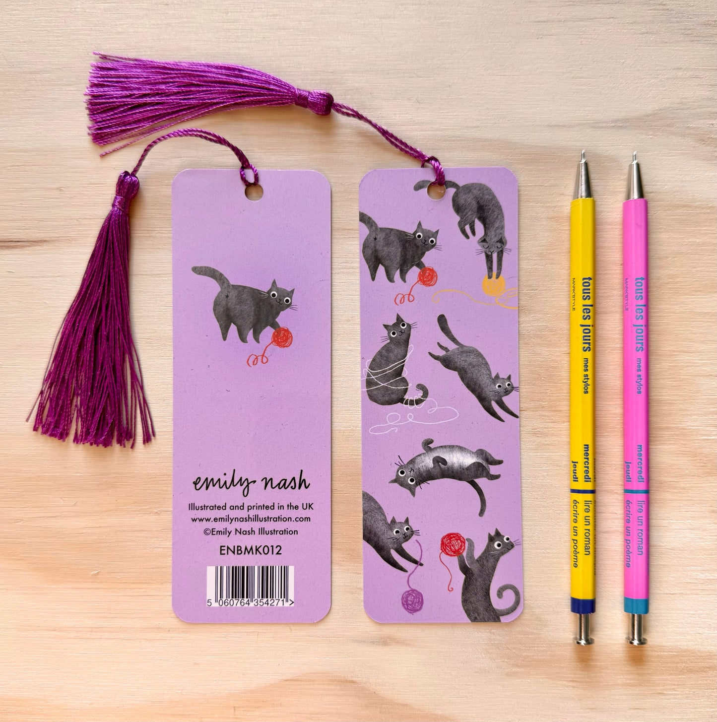 Cat Bookmark with Tassel
