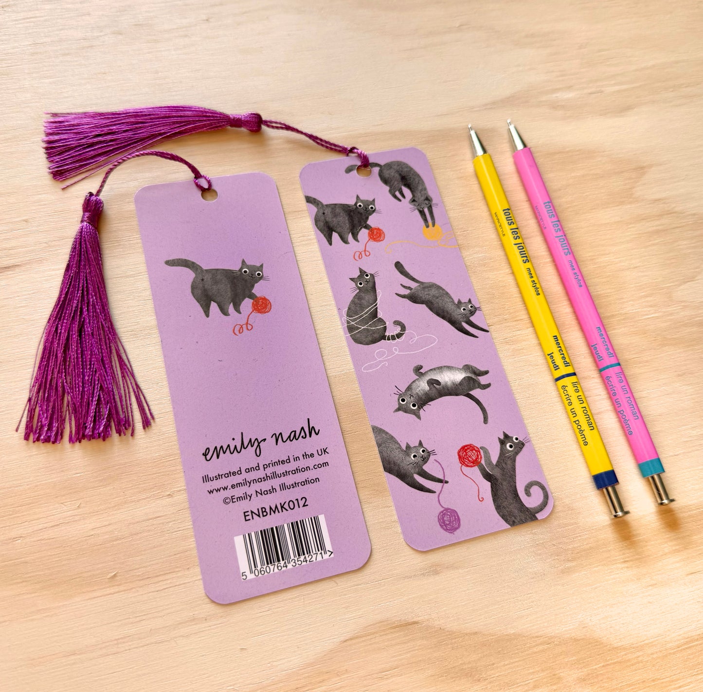 Cat Bookmark with Tassel