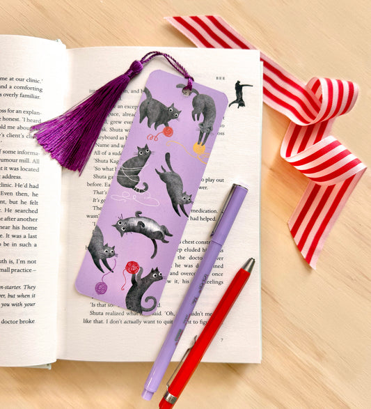 Cat Bookmark with Tassel