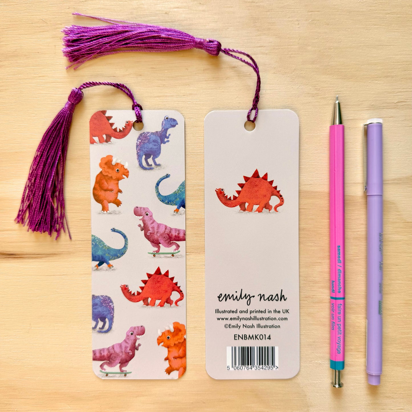 Dinosaur Bookmark with Tassel