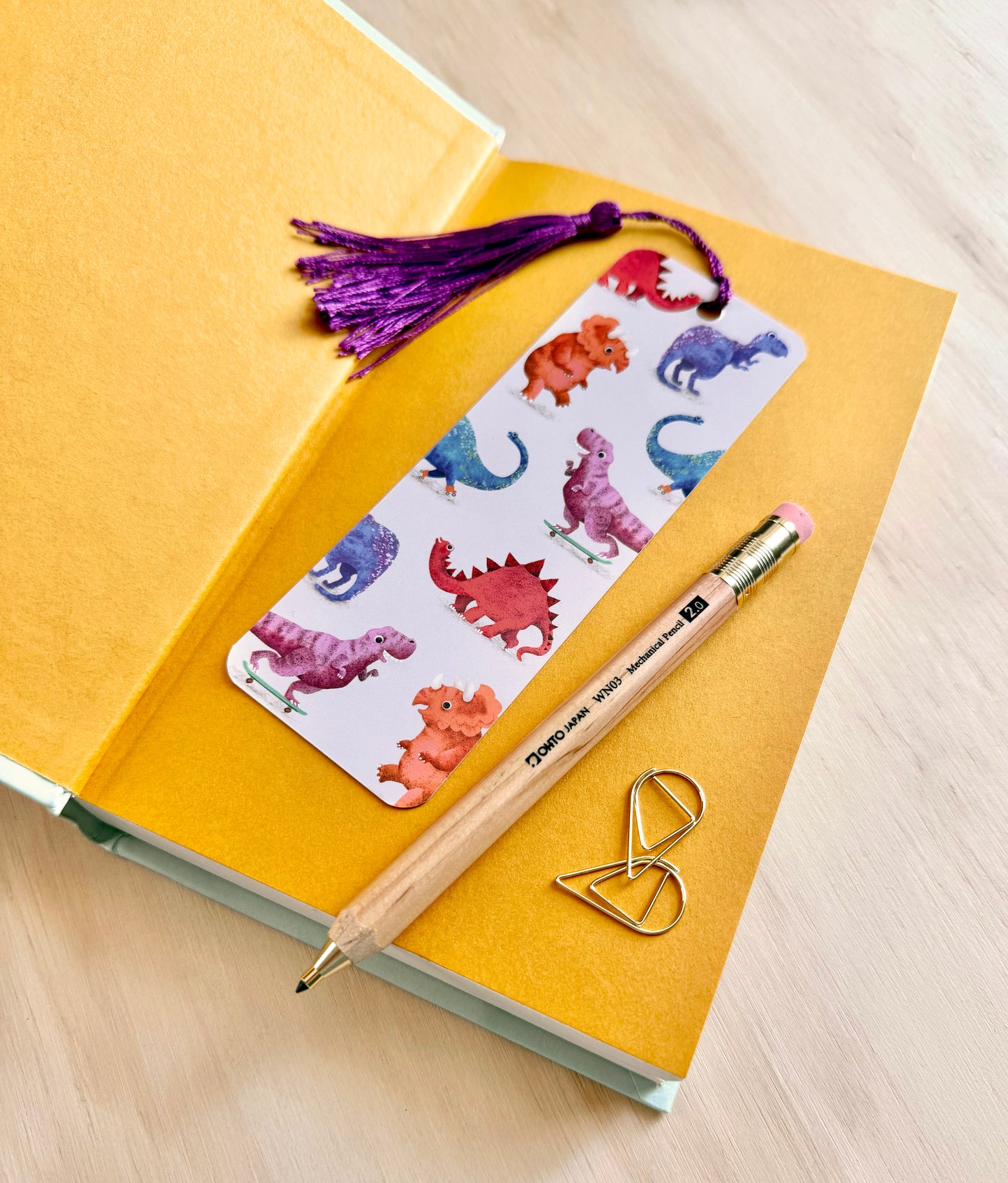 Dinosaur Bookmark with Tassel