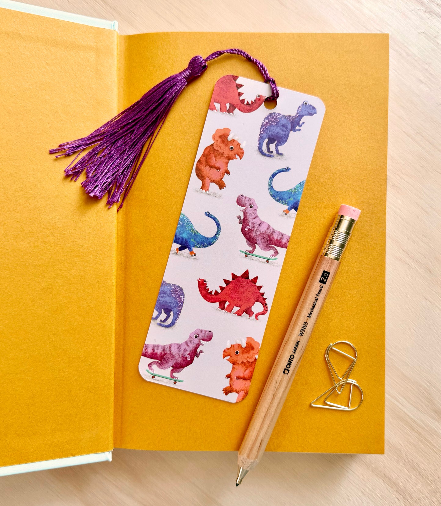 Dinosaur Bookmark with Tassel