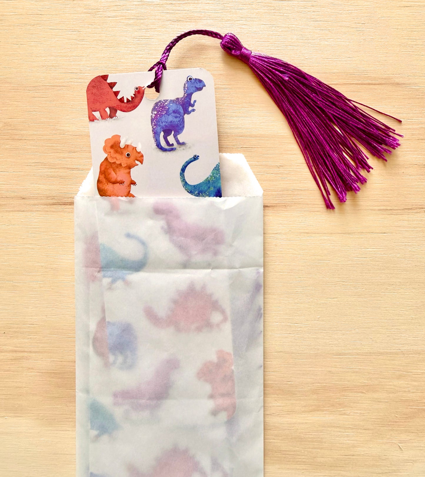 Dinosaur Bookmark with Tassel
