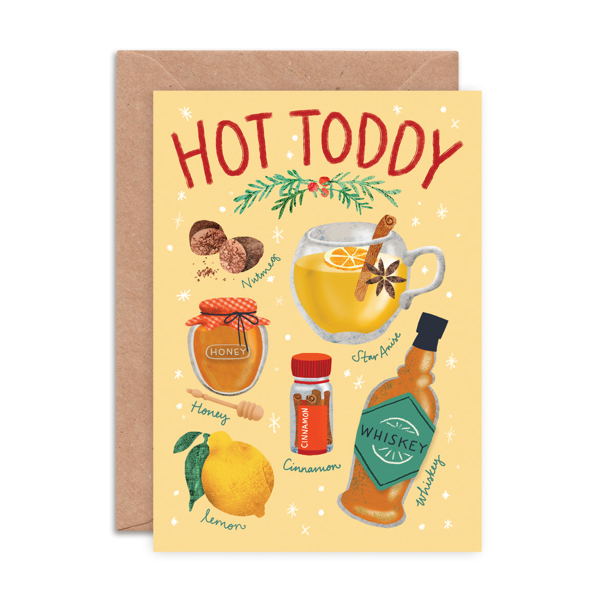 Hot Toddy Recipe Christmas Card