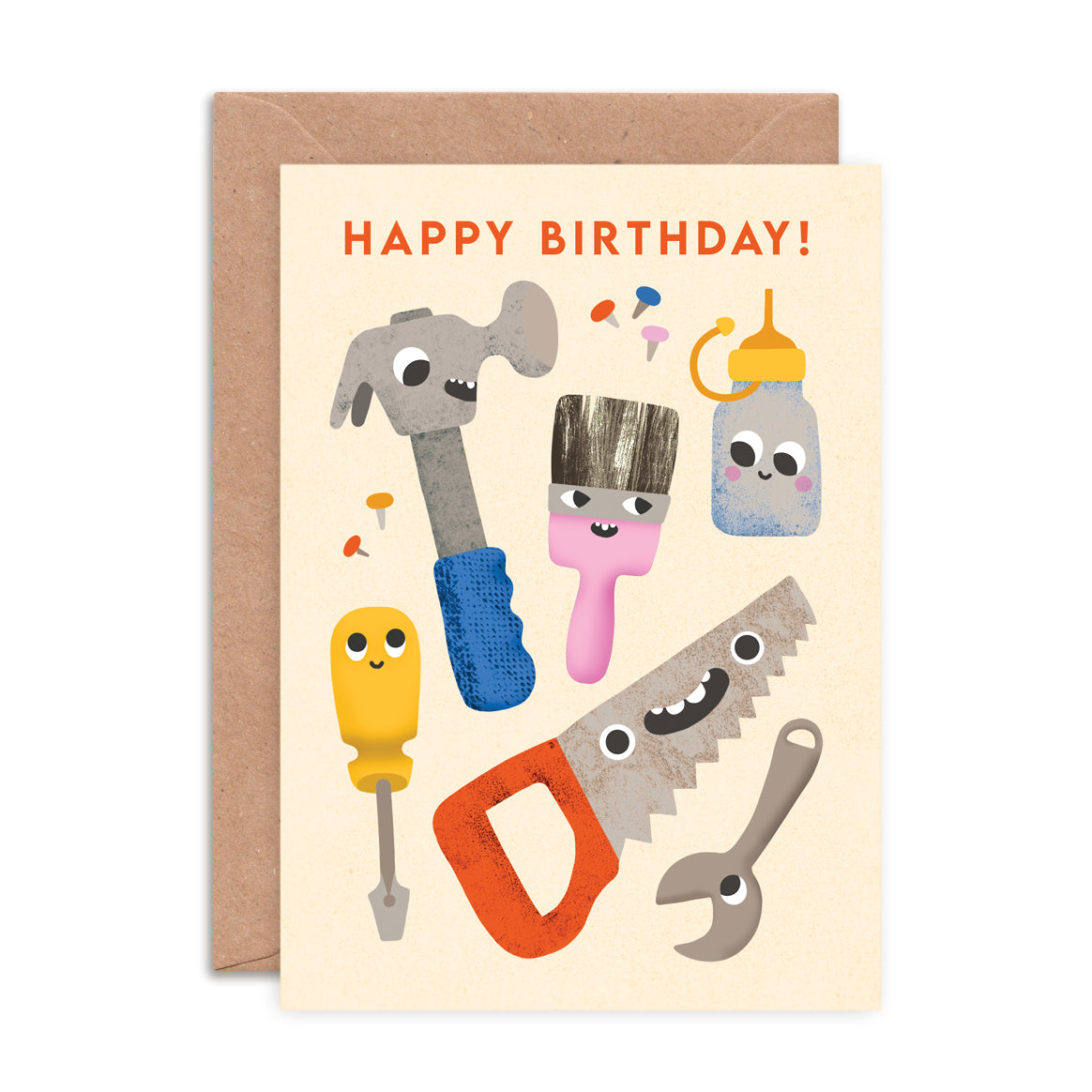 Tool Faces Birthday Card