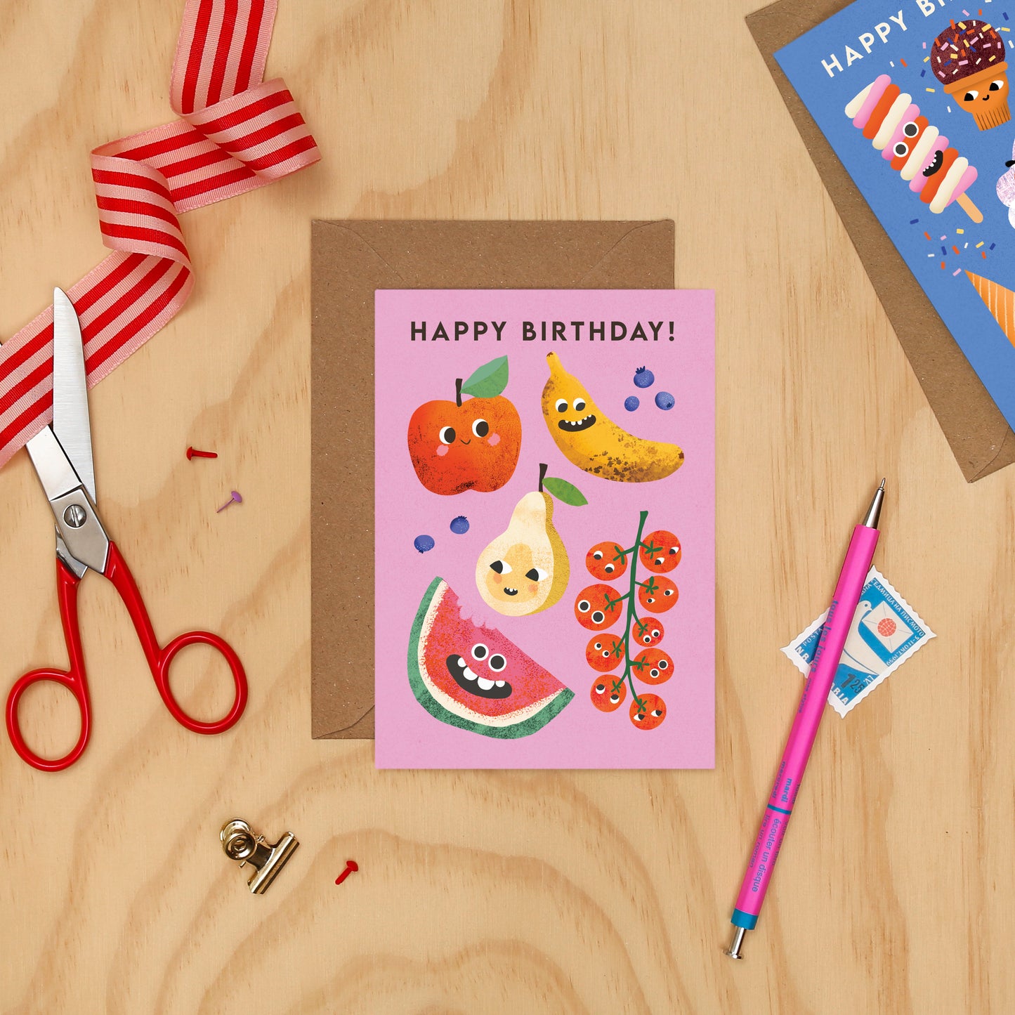 Fruit Faces Birthday Card