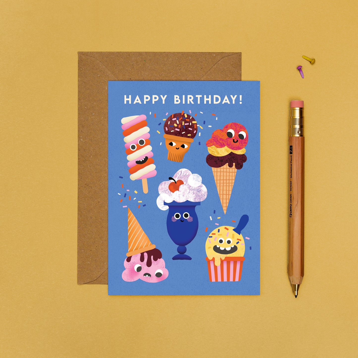 Funny Faces 2 Birthday Multipack x 6 Greeting Cards