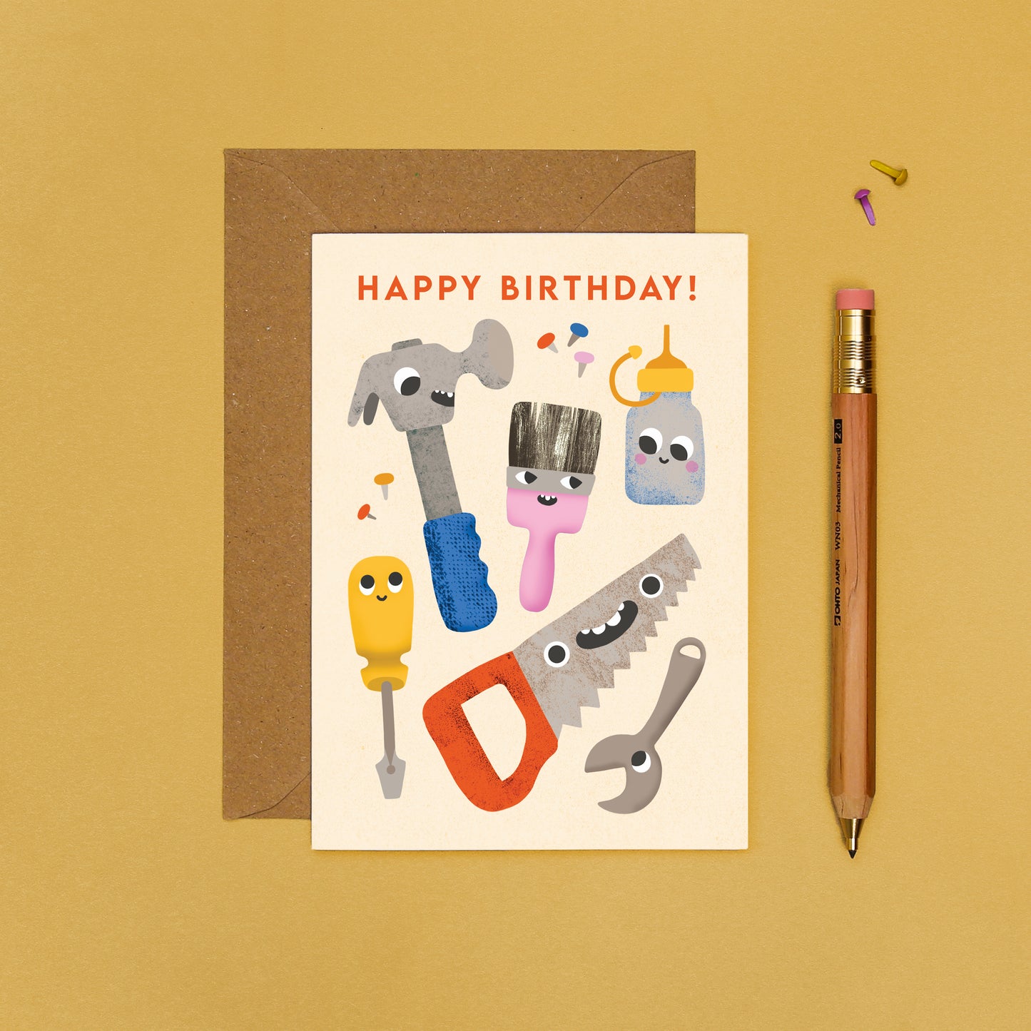 Tool Faces Birthday Card