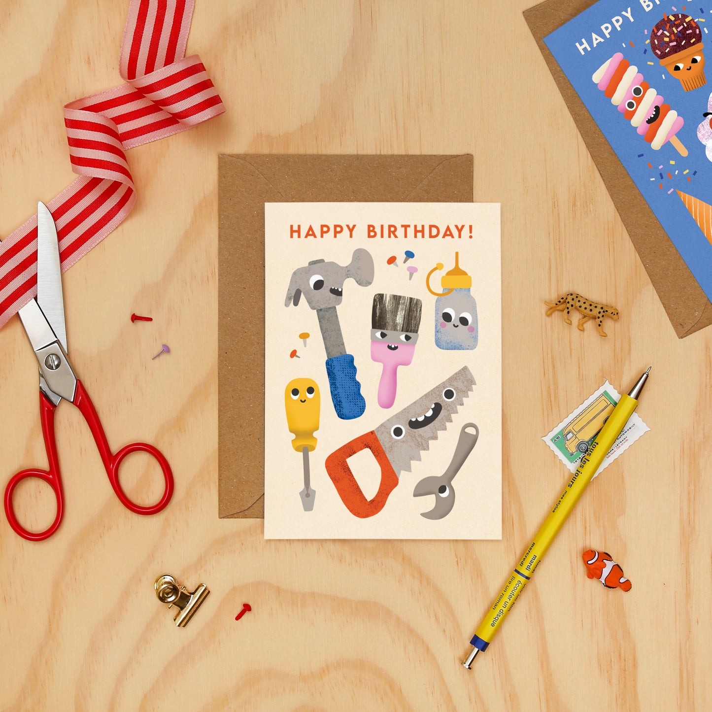 Tool Faces Birthday Card