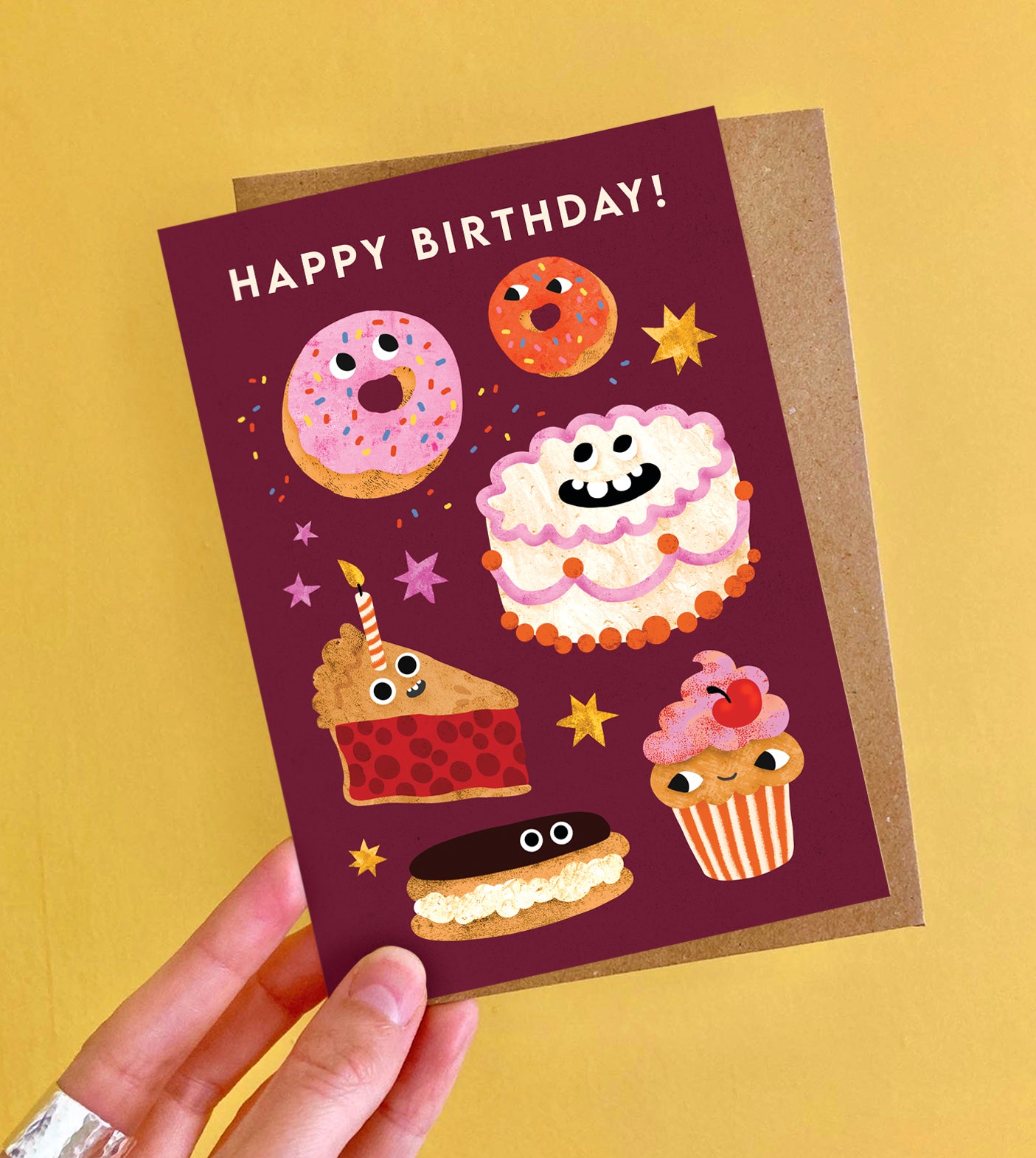 Funny Faces 2 Birthday Multipack x 6 Greeting Cards