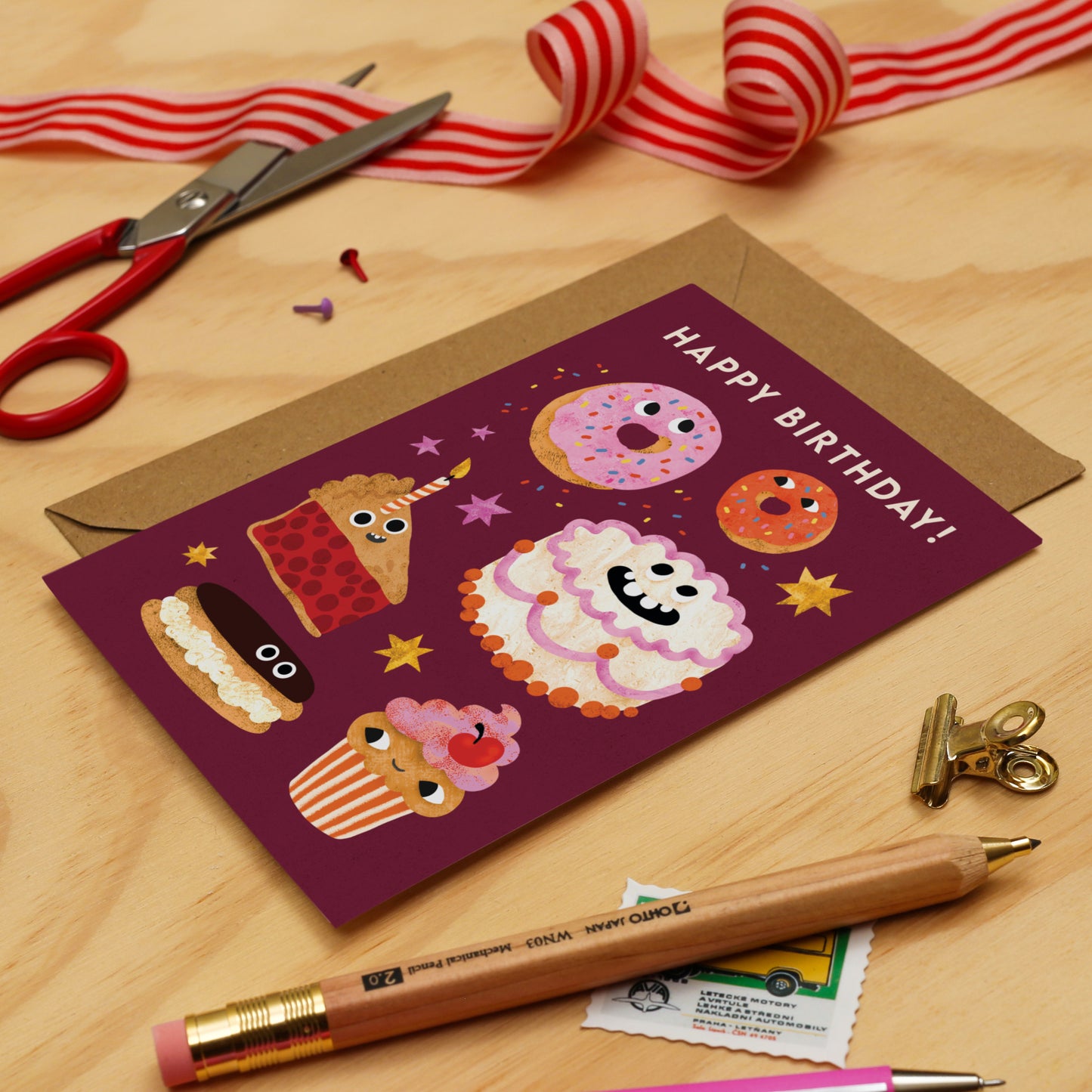 Cake Faces Birthday Card