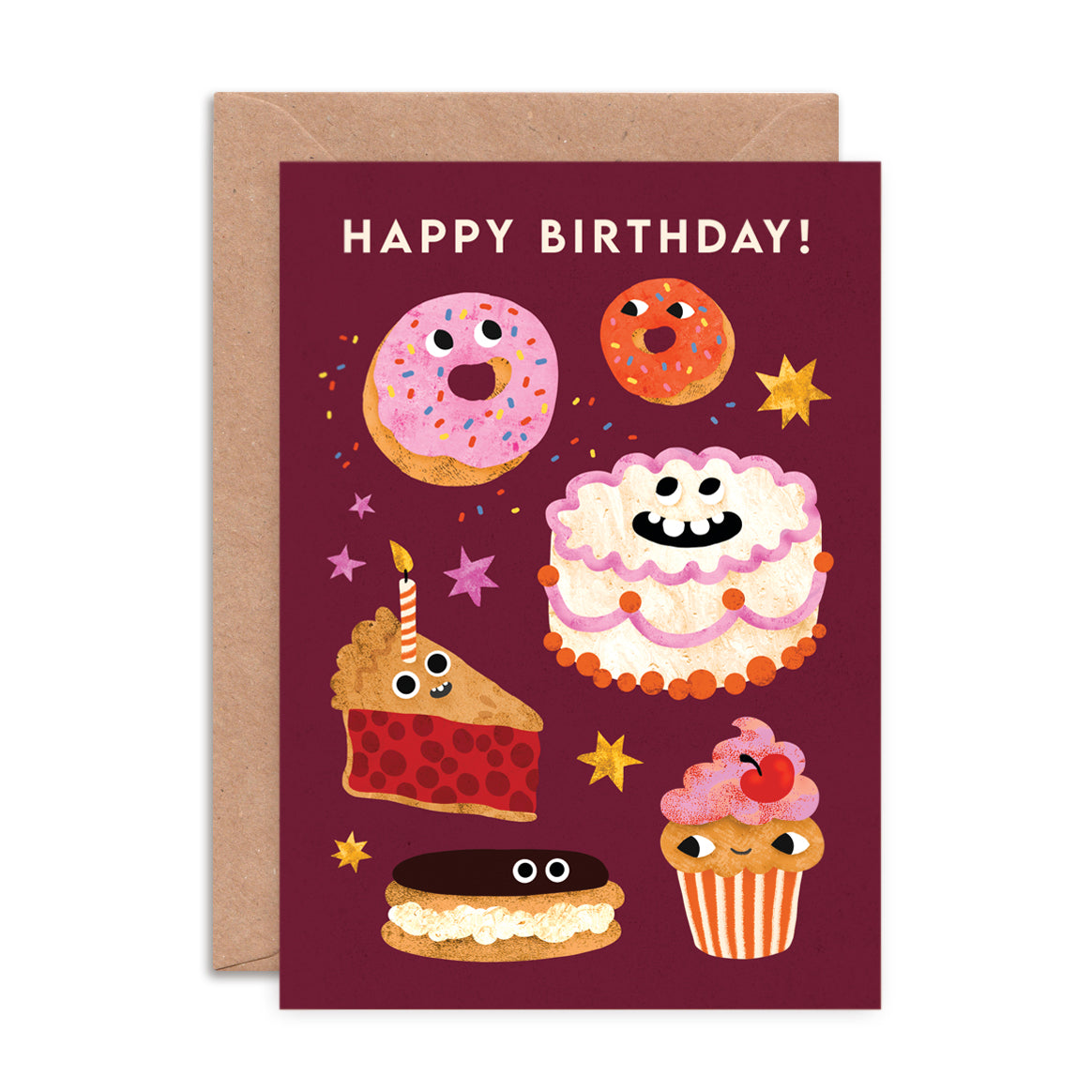 Funny Faces 2 Birthday Multipack x 6 Greeting Cards