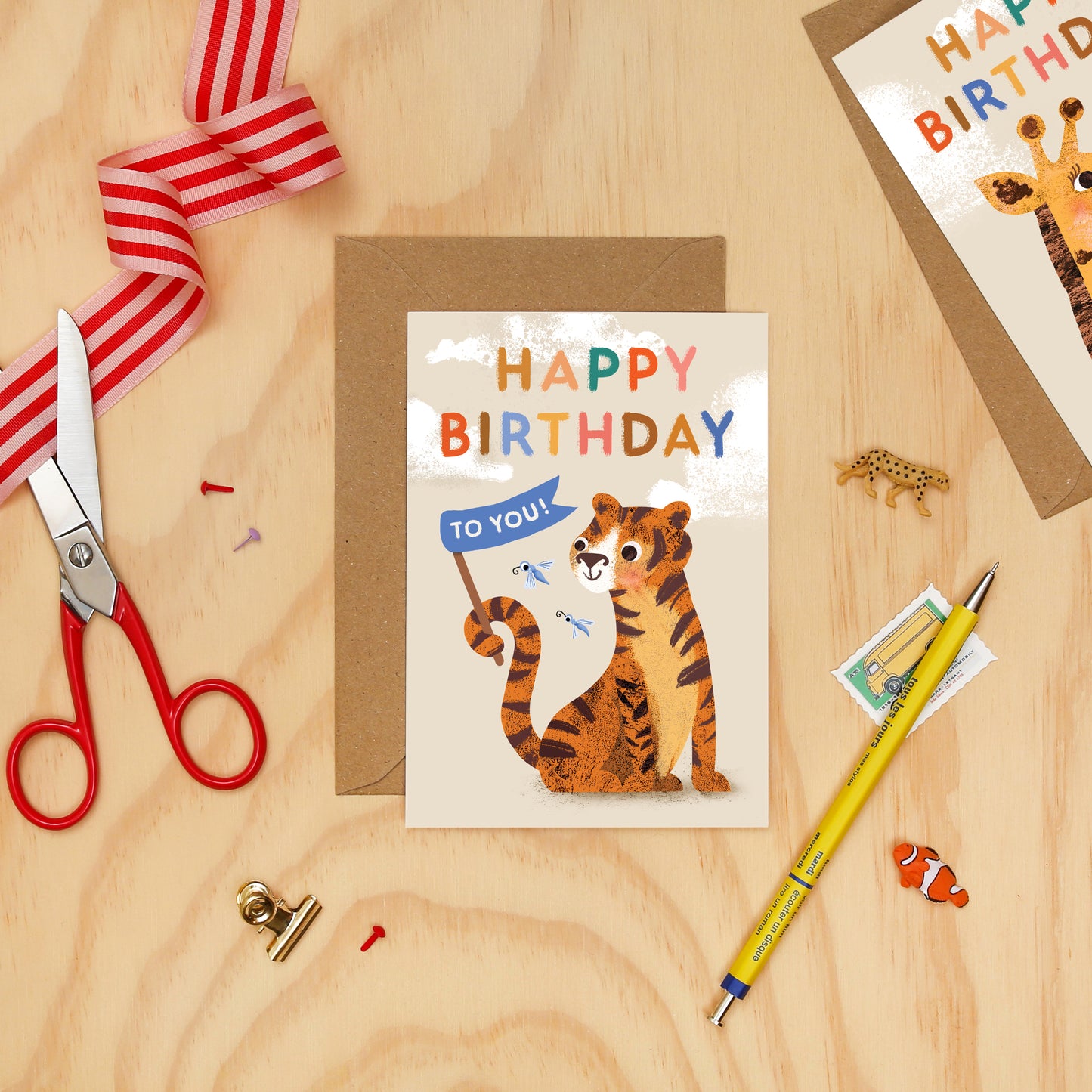 Happy Birthday Tiger Greeting Card