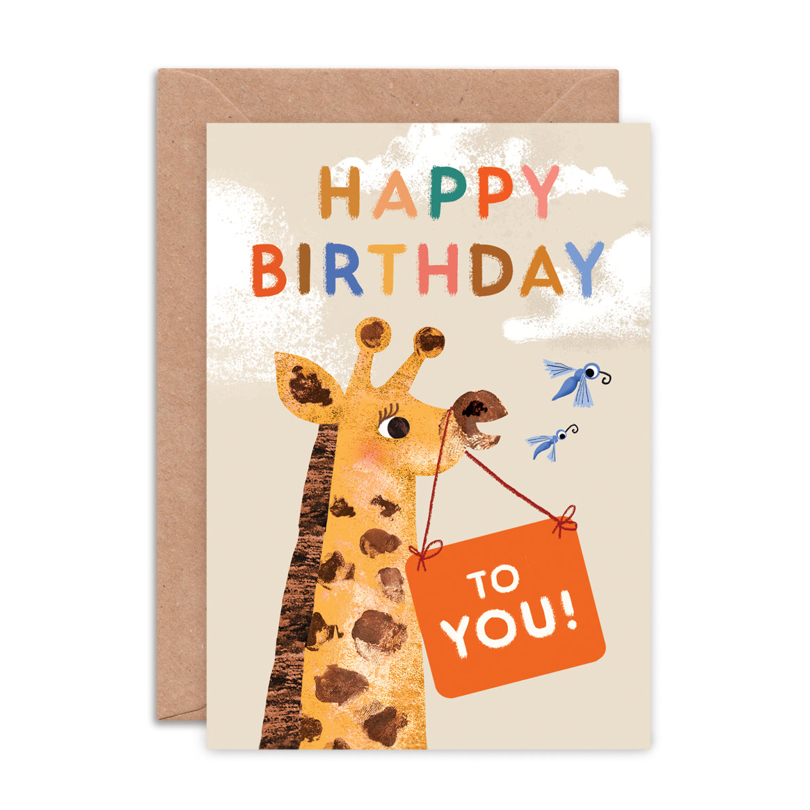 Happy Birthday Giraffe Greeting Card