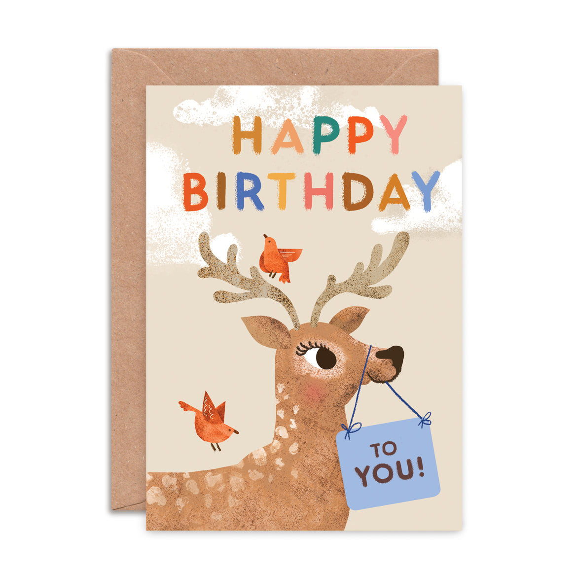 Happy Birthday Deer Greeting Card