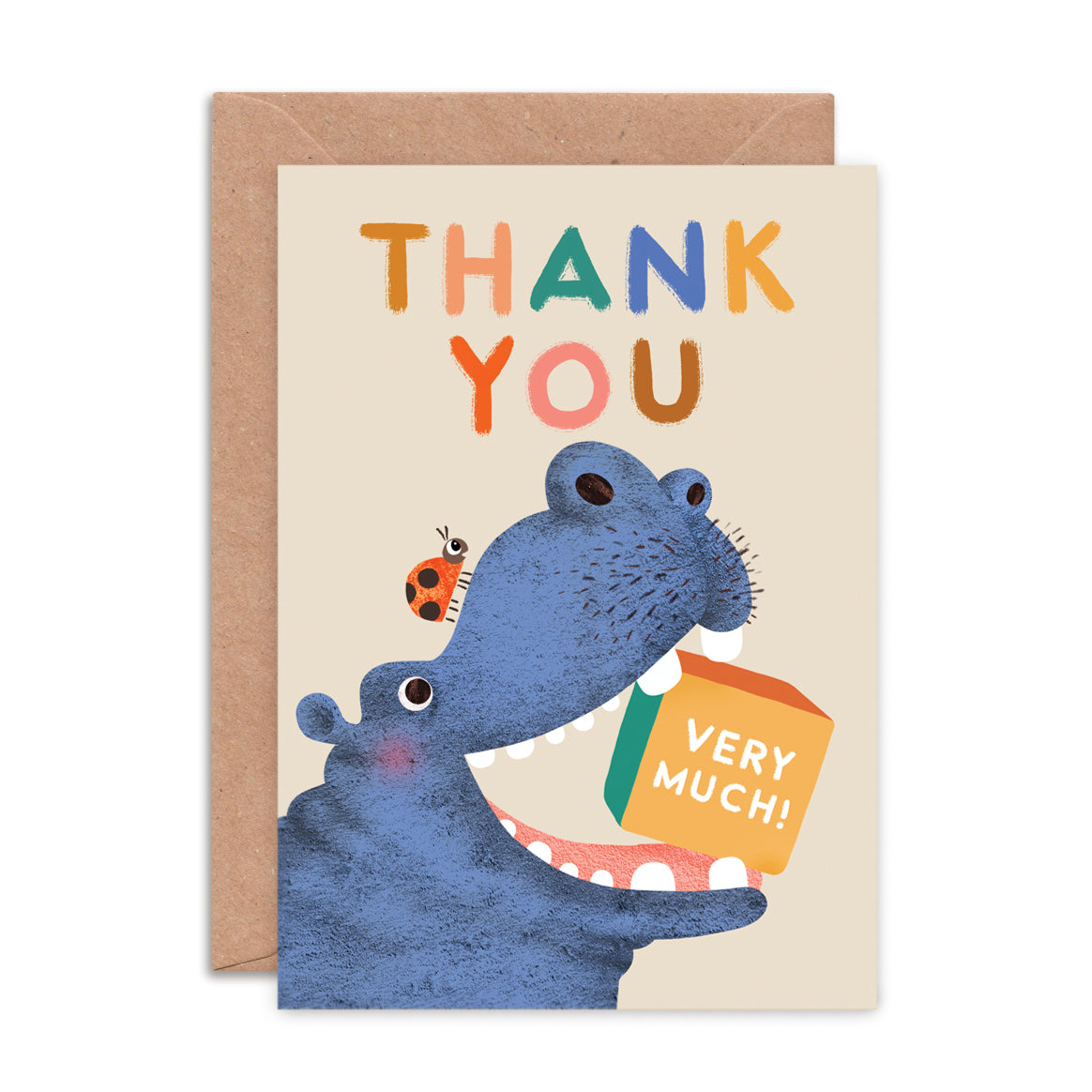 Hippo Thank You Greeting Card