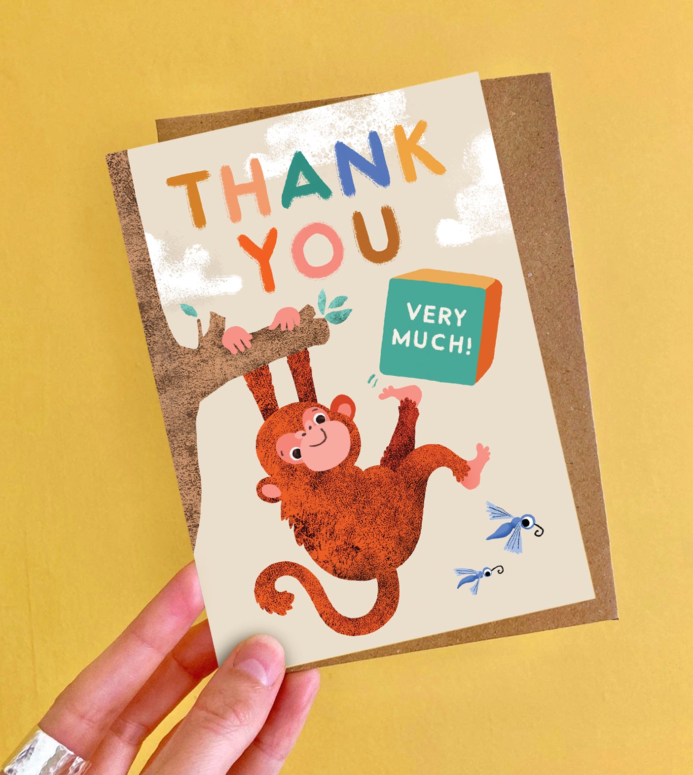 Monkey Thank You Greeting Card