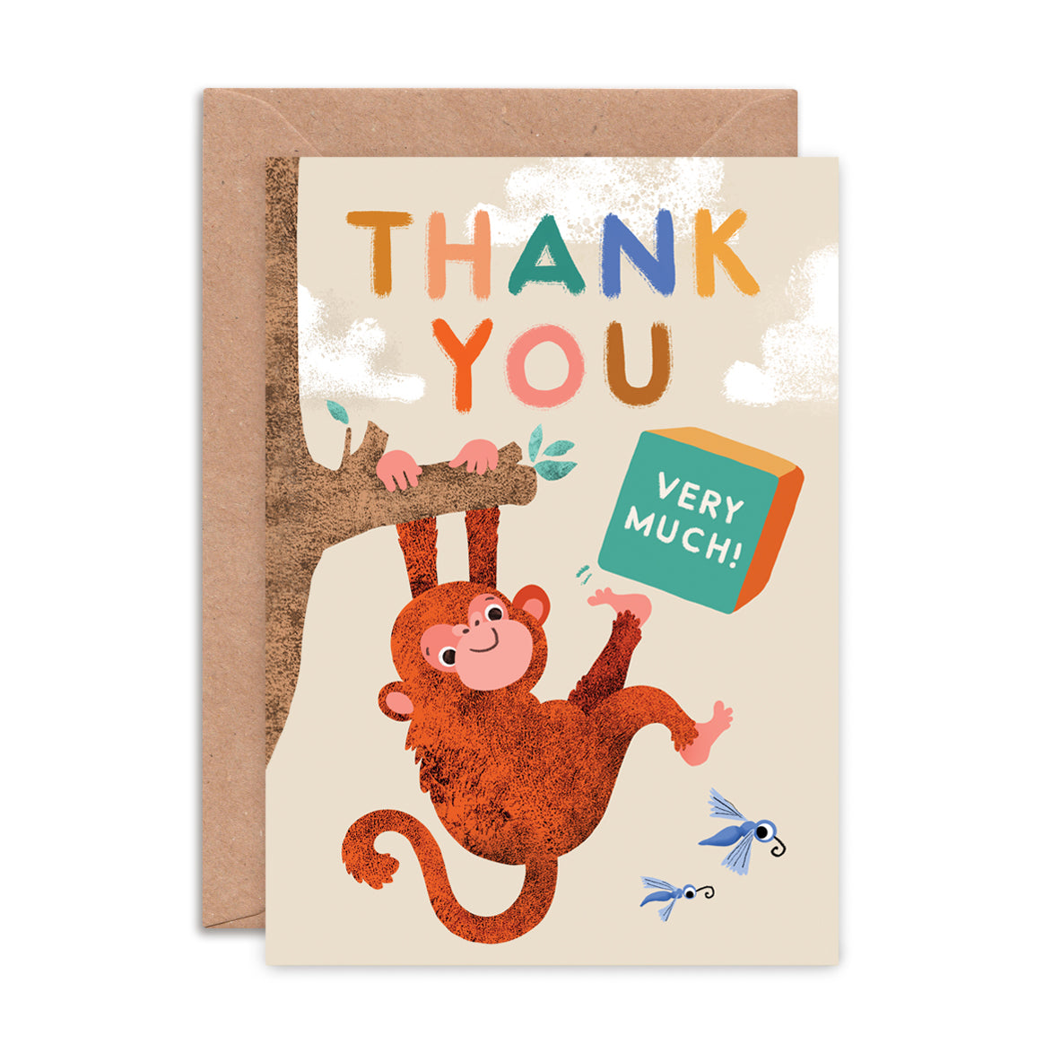 Monkey Thank You Greeting Card