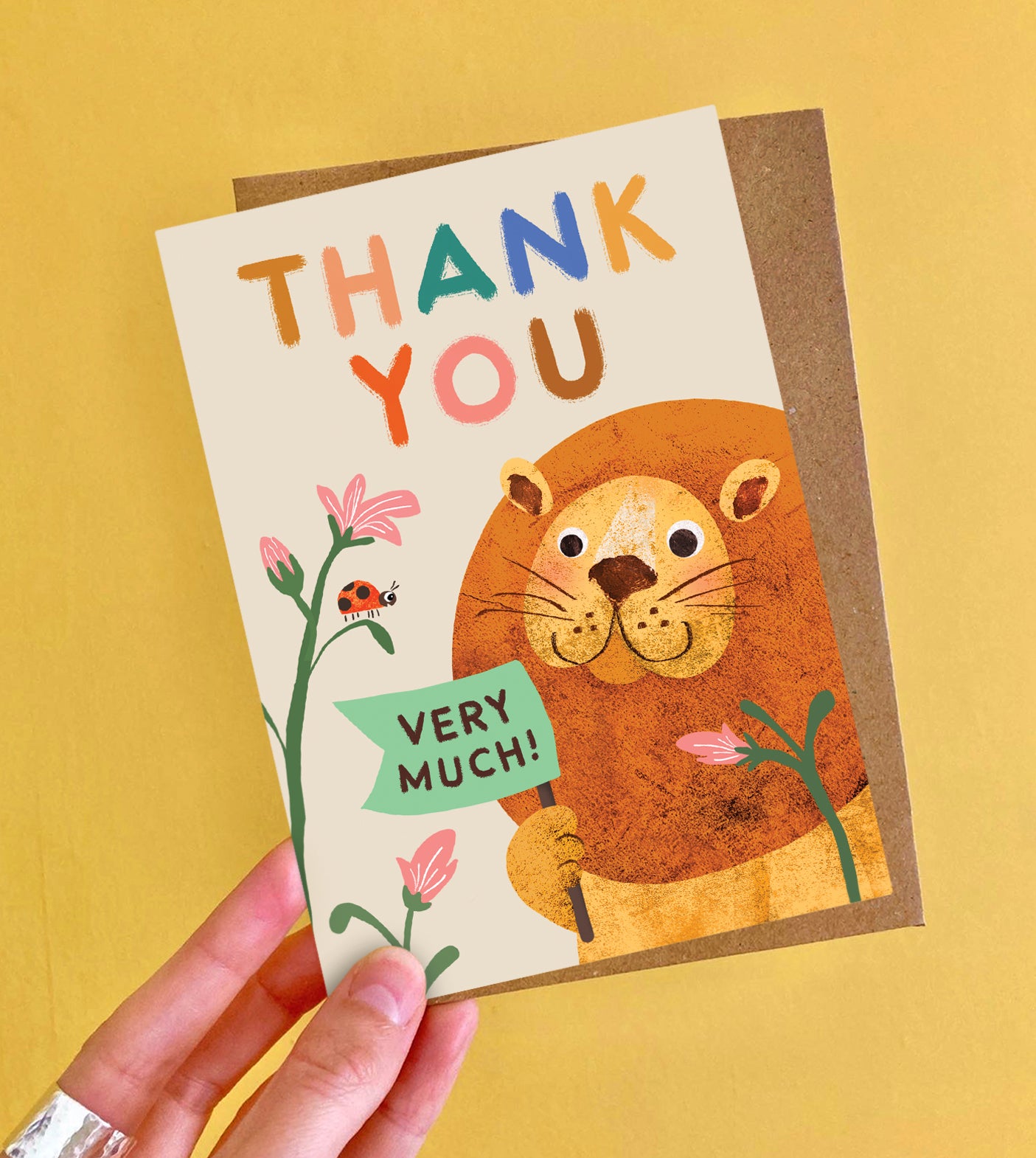 Lion Thank You Greeting Card