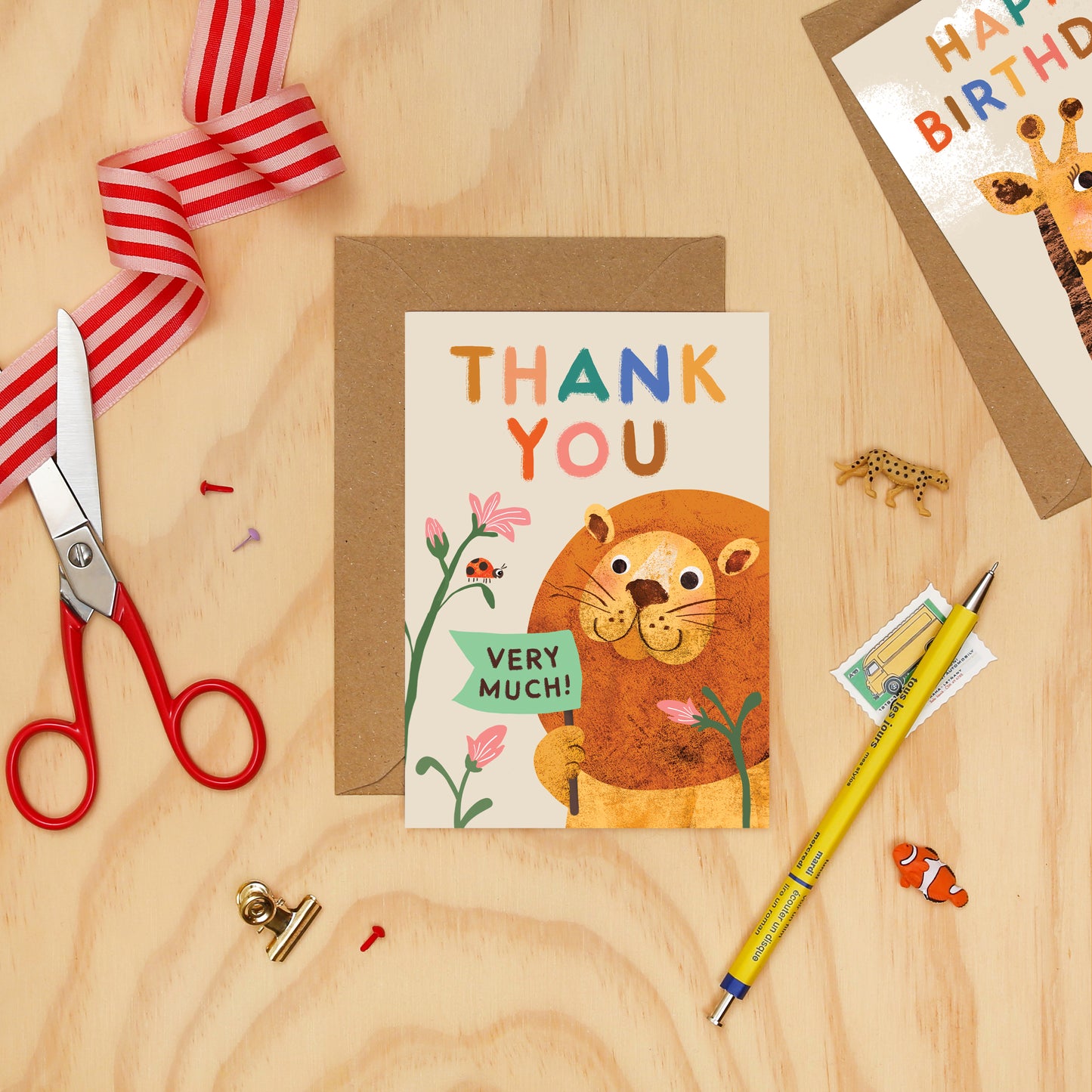 Lion Thank You Greeting Card