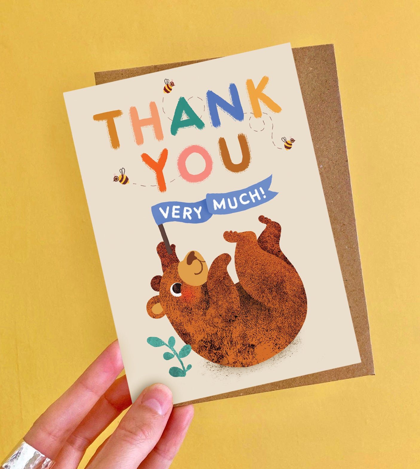 Baby Bear Thank You Greeting Card