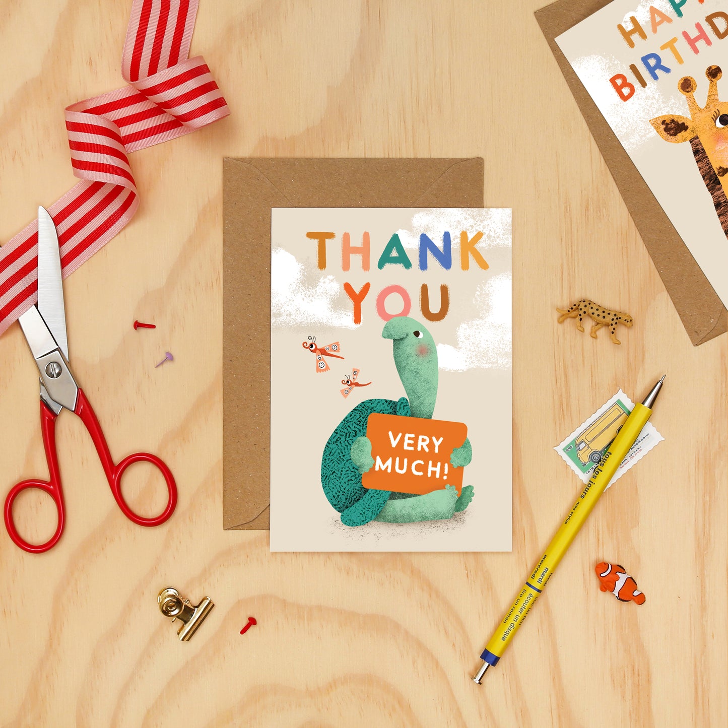 Thank You Menagerie Multipack x 6 Animal Greeting Cards