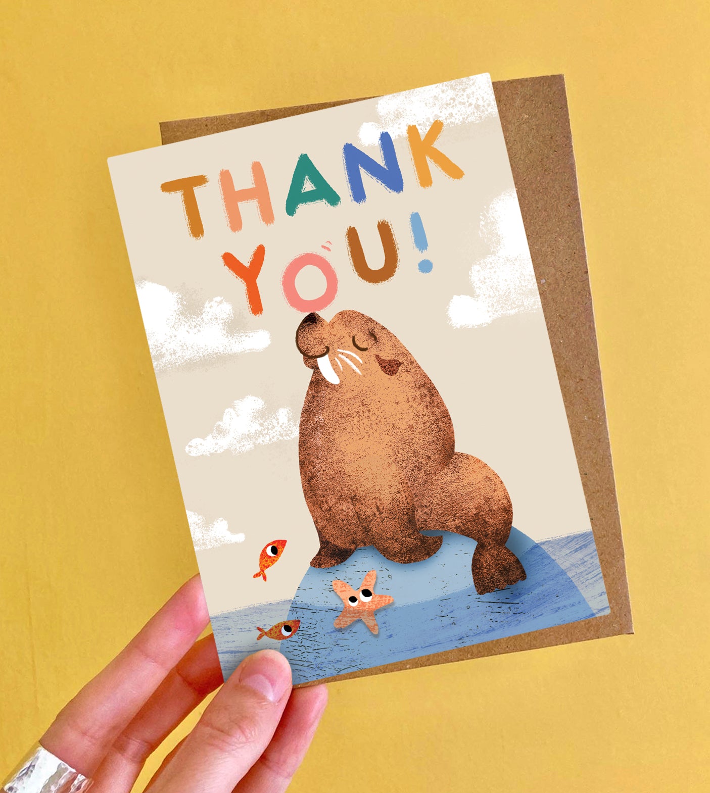 Sea Lion Thank You Greeting Card