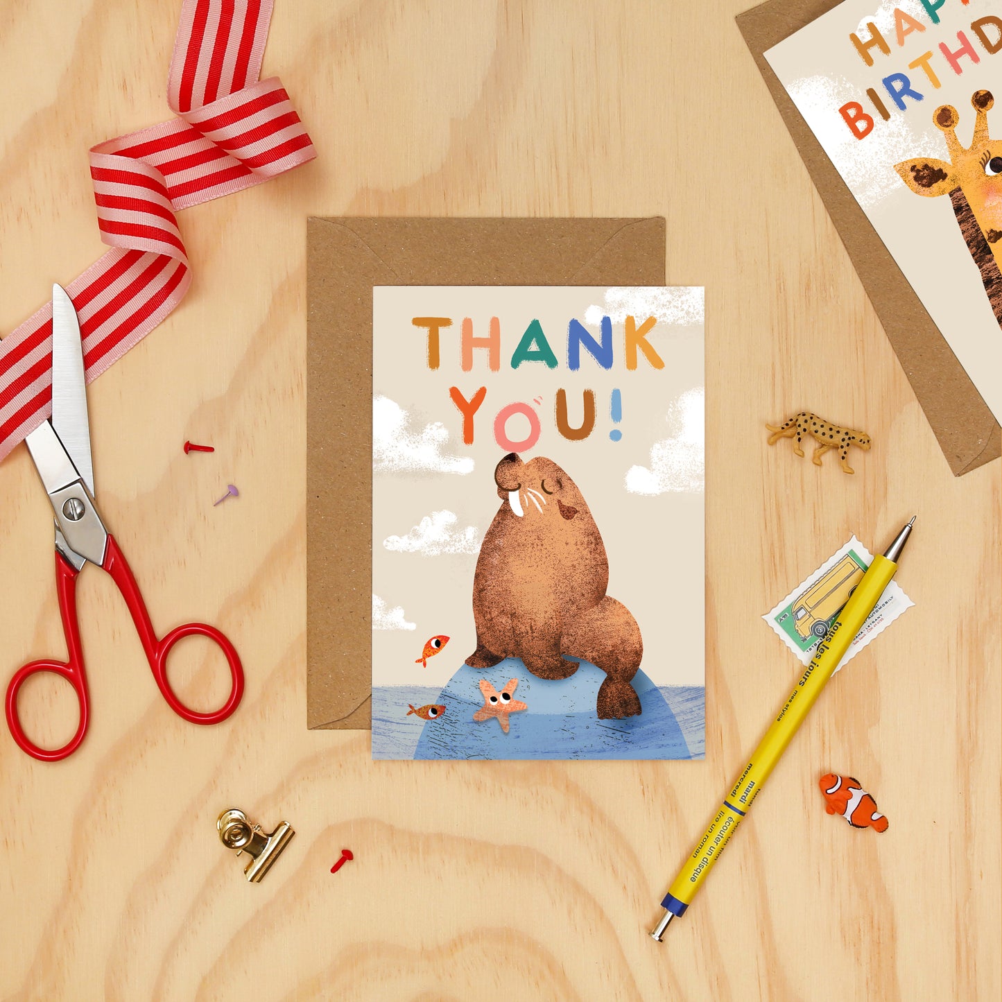 Sea Lion Thank You Greeting Card