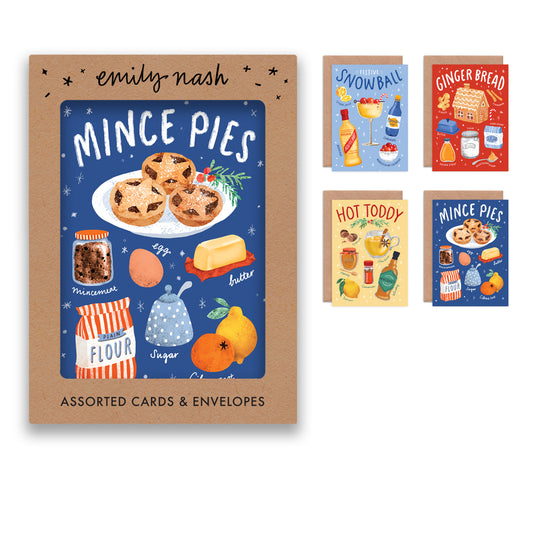 Christmas Recipes Multipack of 8 Greeting Cards