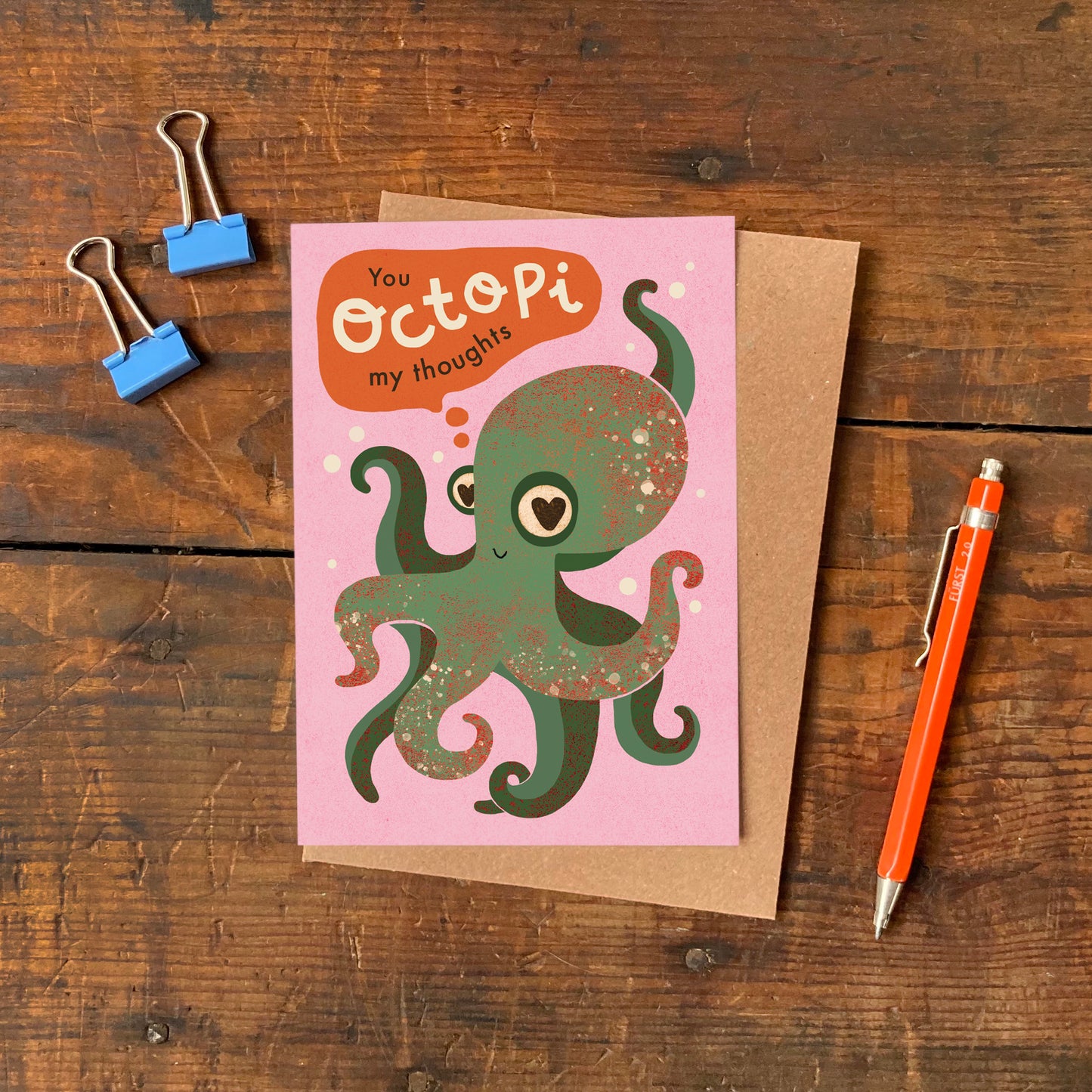 Octopi My Thoughts Greeting Card