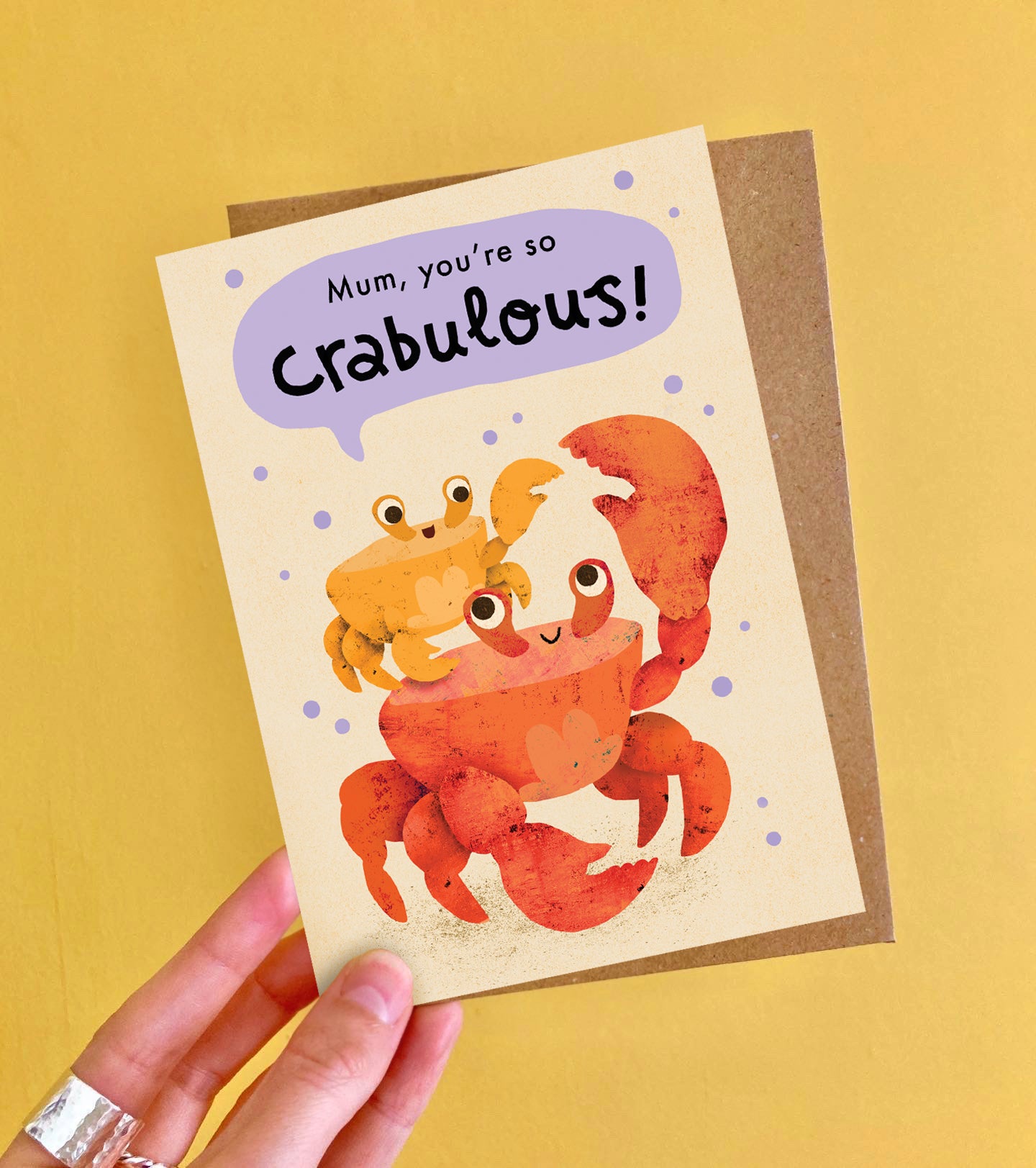 Crabulous Mum Greeting Card