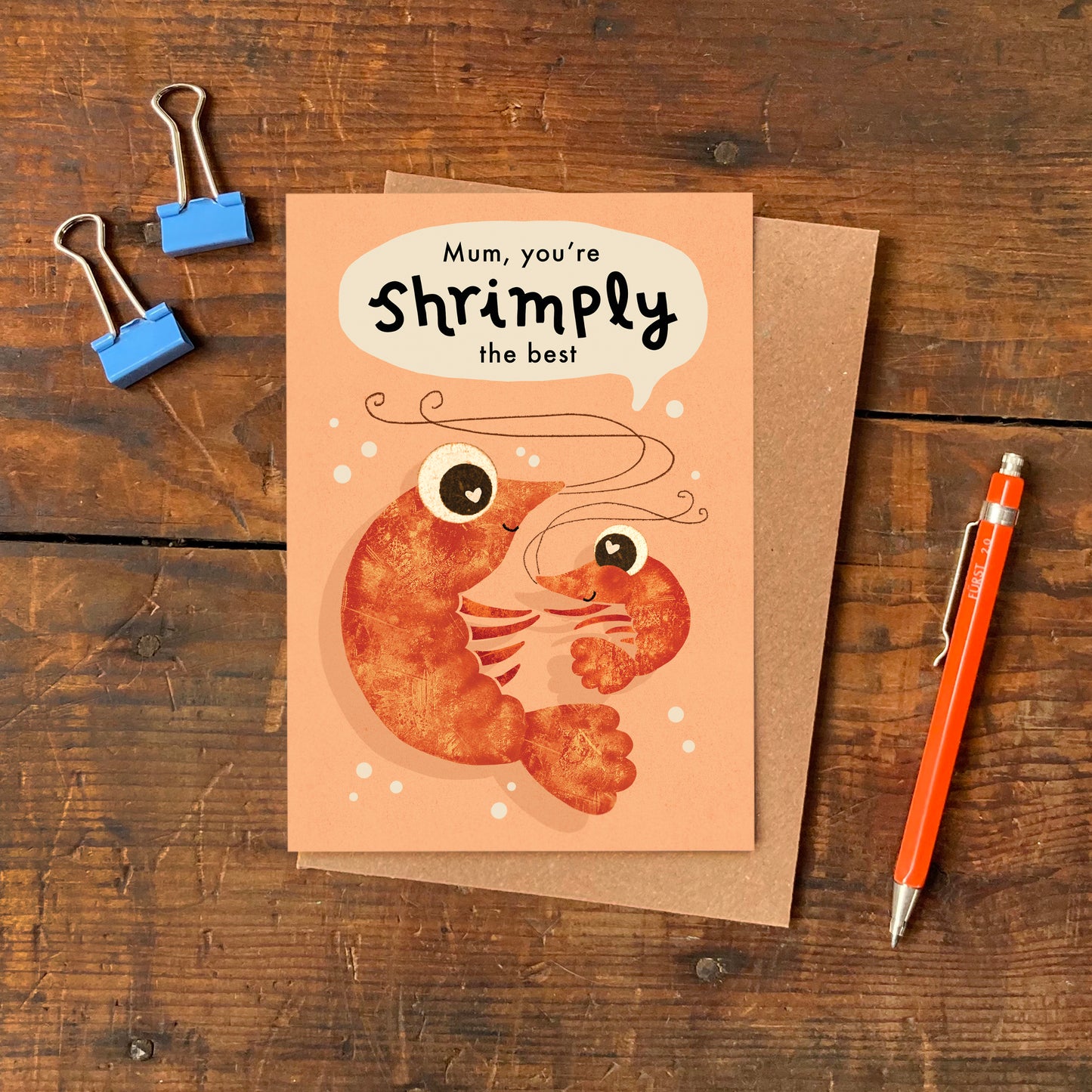 Shrimply the Best Mum Greeting Card