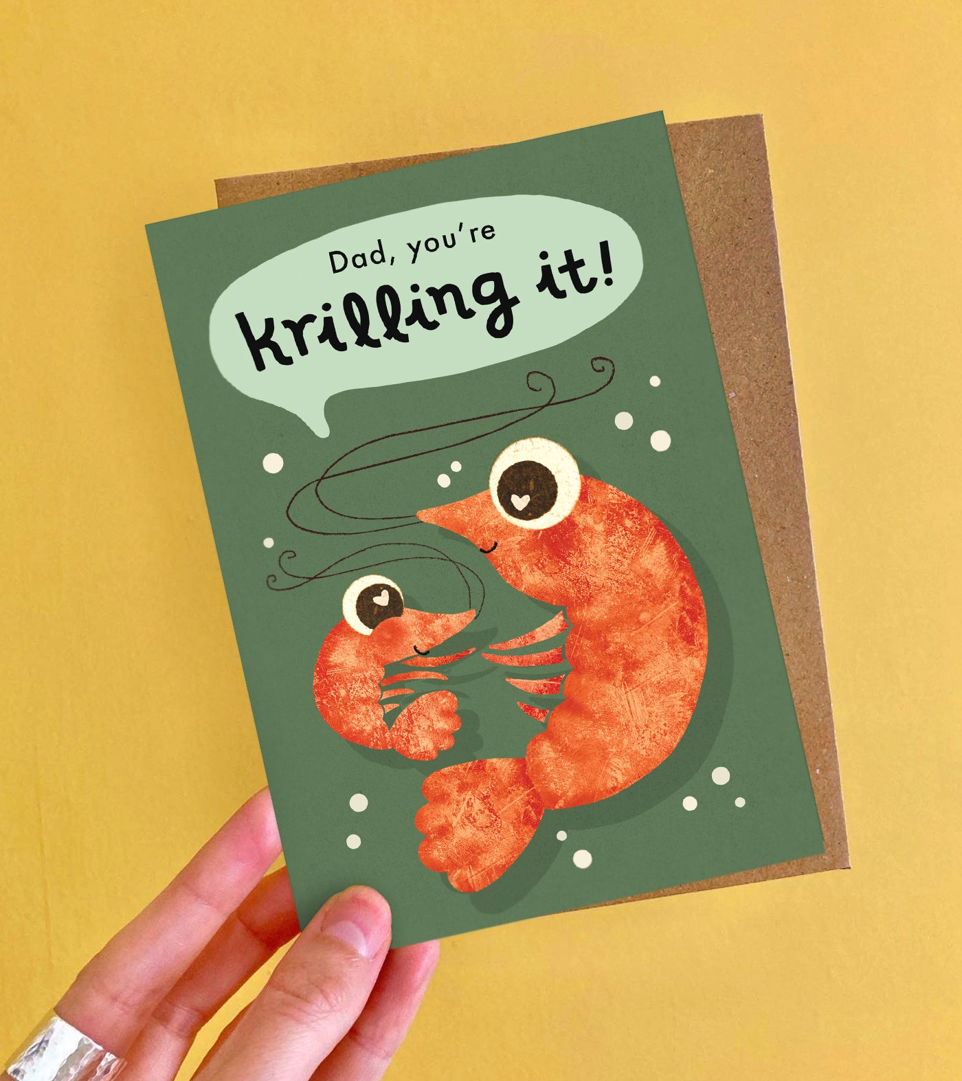 Krilling it Dad Greeting Card