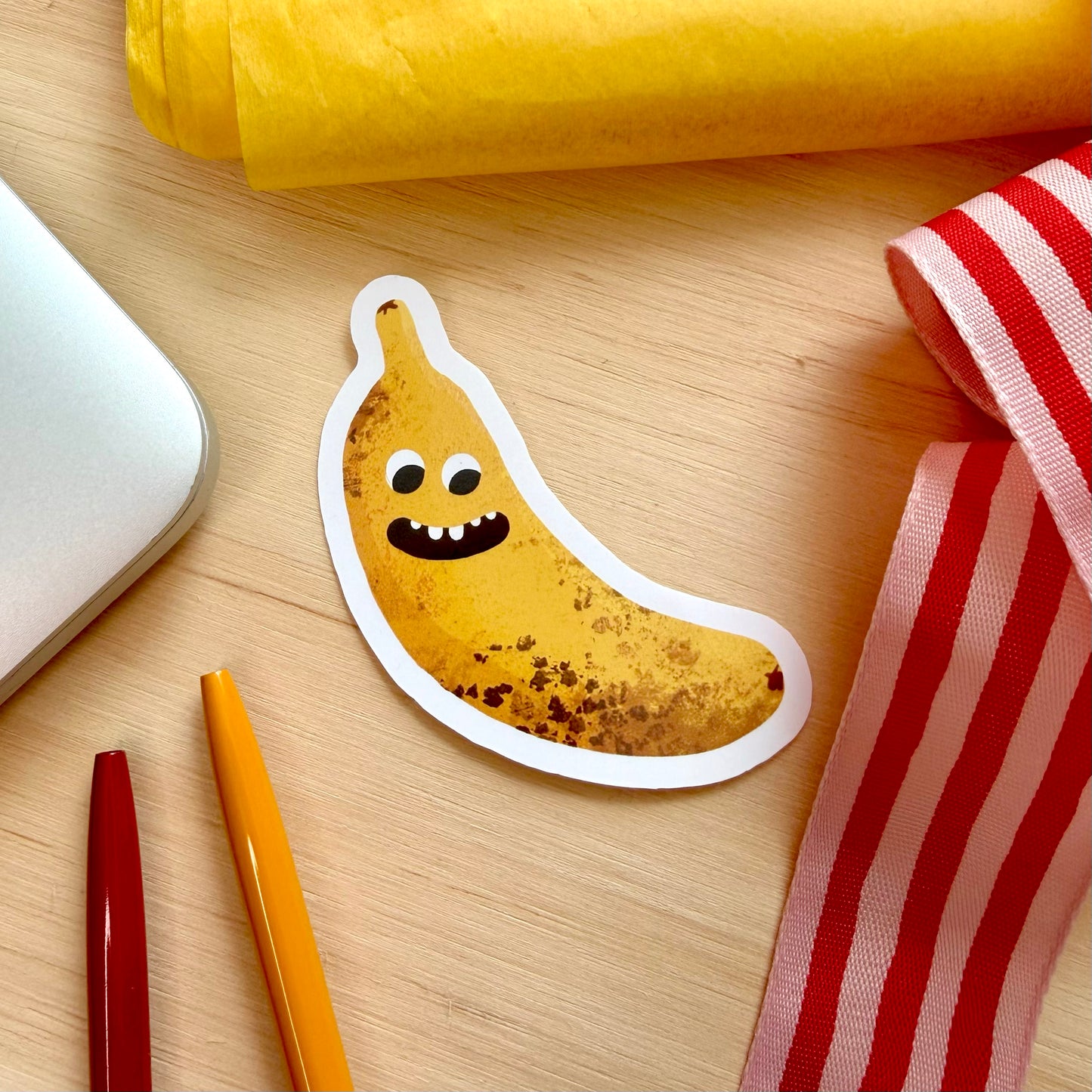 Banana Vinyl Sticker | Decorative 6cm Decal