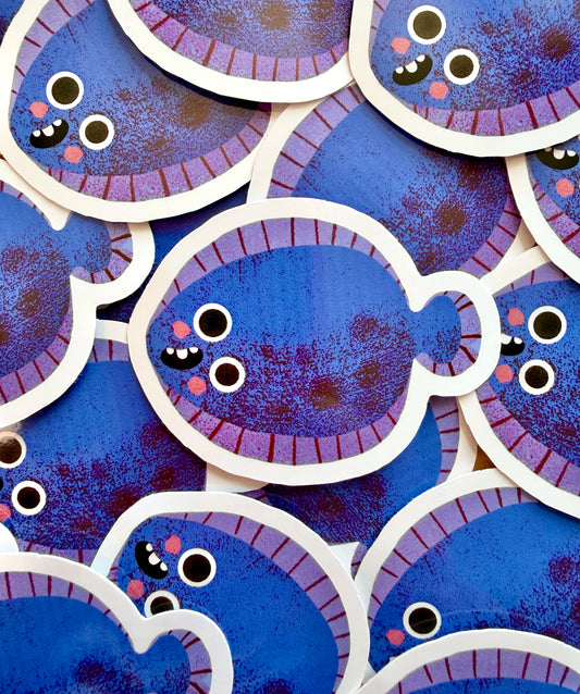 Plaice Fish Vinyl Sticker | Decorative 6cm Decal