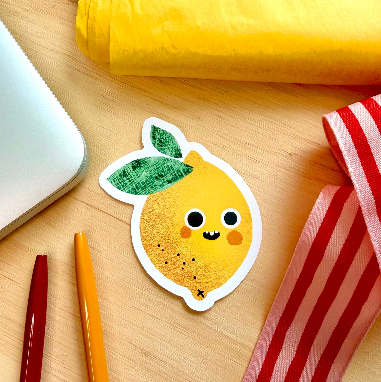 Lemon Vinyl Sticker 6cm | Decorative Decal