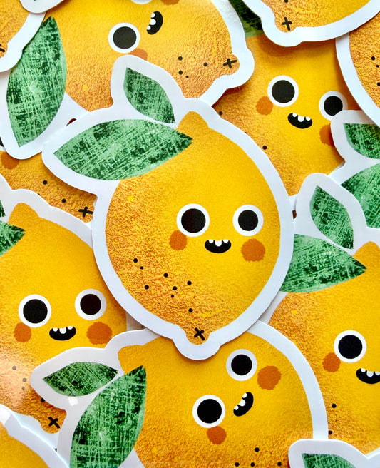 Lemon Vinyl Sticker 6cm | Decorative Decal