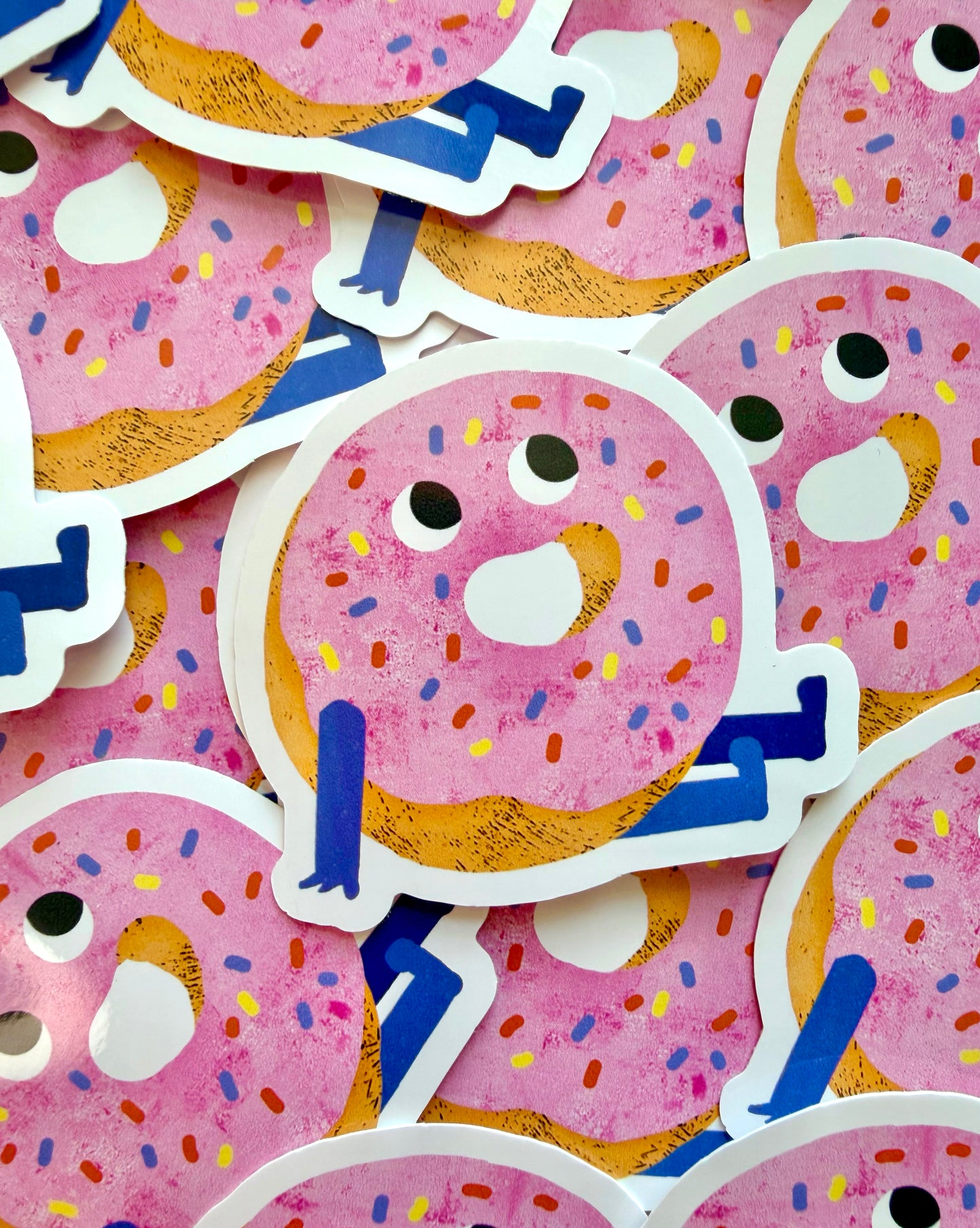 Doughnut Vinyl Sticker | Decorative 6cm Decal