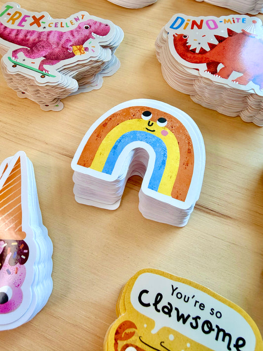 Rainbow Vinyl Sticker | Decorative 6cm Decal