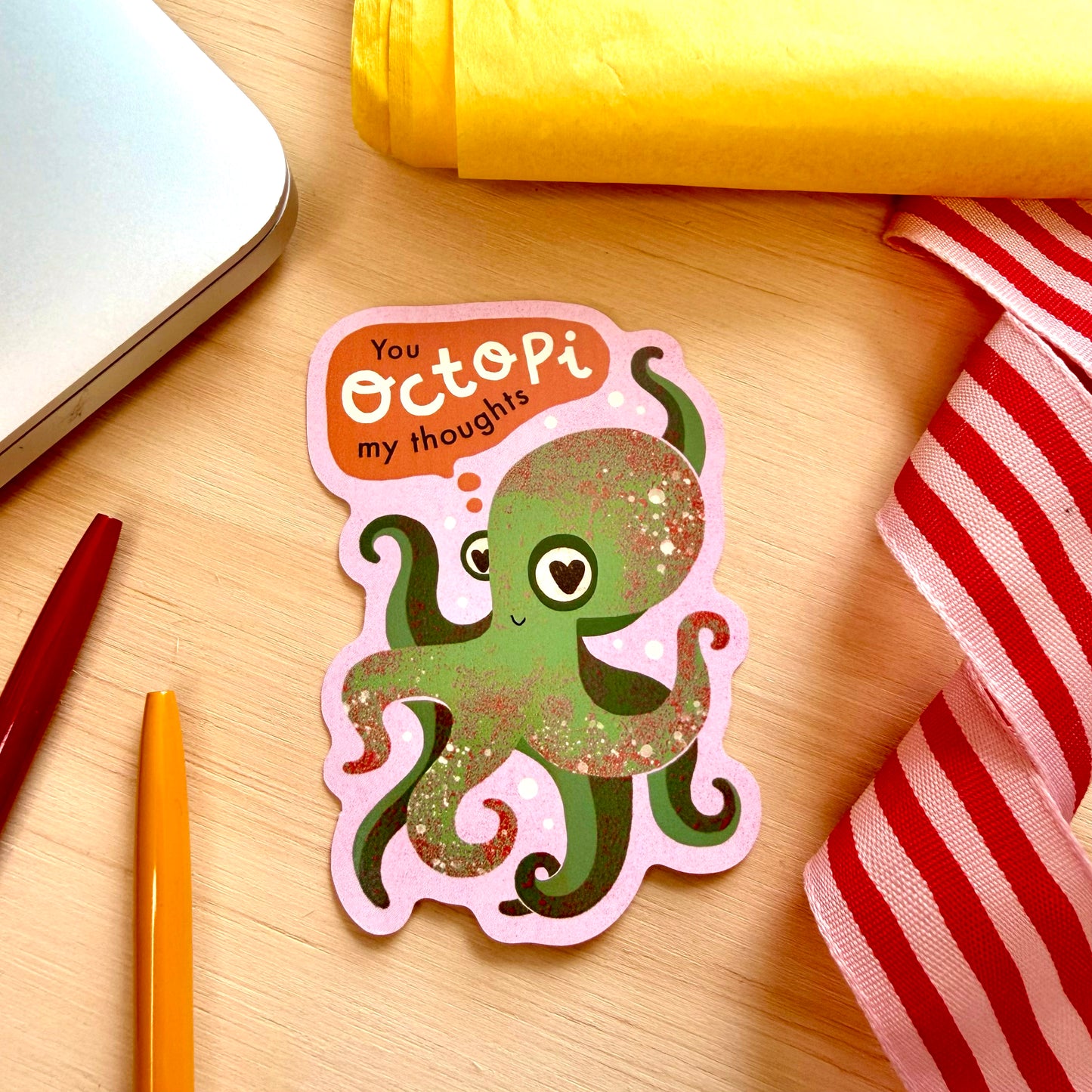 Octopi My Thoughts Vinyl Sticker | Octopus 8cm Decal