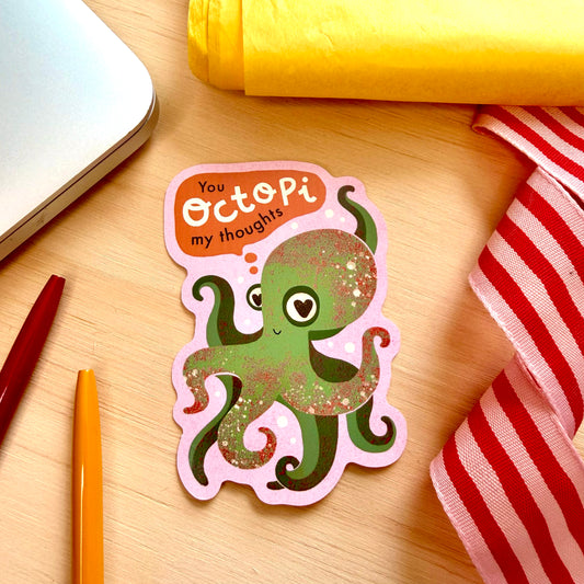 Octopi My Thoughts Vinyl Sticker | Octopus 8cm Decal