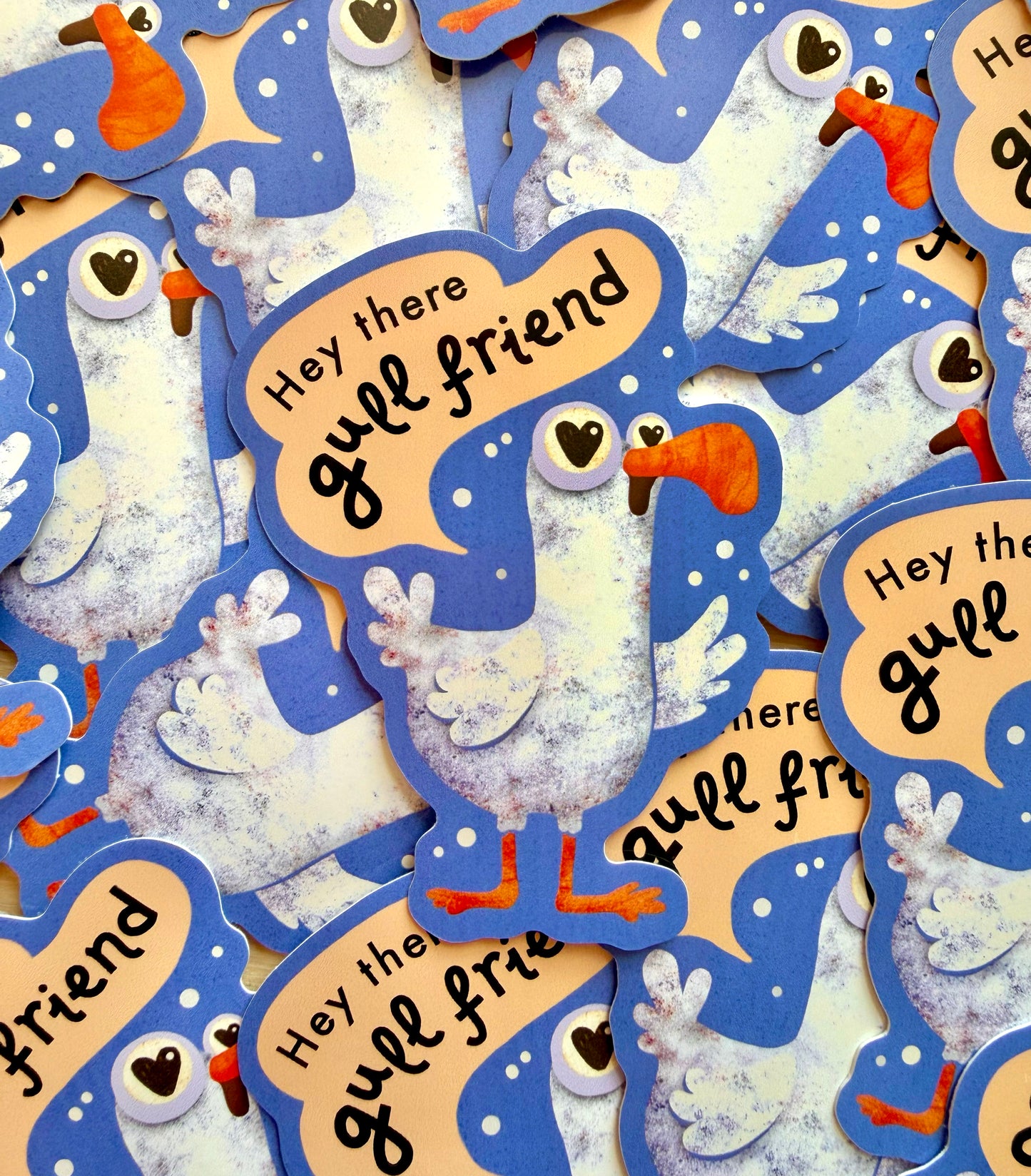 Gull Friend Vinyl Sticker | Decorative 8cm Sea Gull Decal